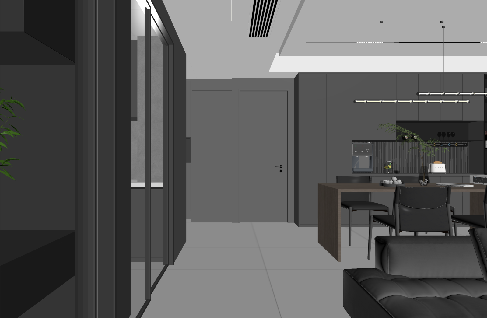 现代客餐厅3D模型下载【ID:1221685359】