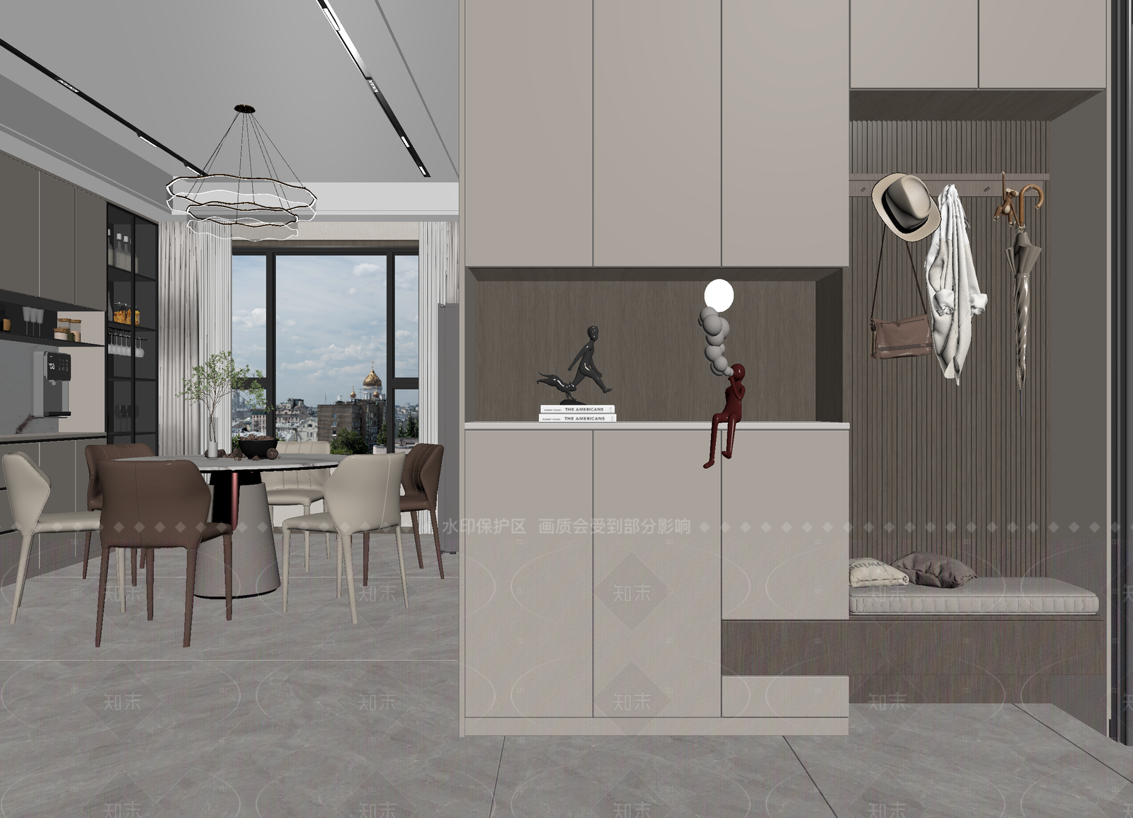 现代玄关3D模型下载【ID:1214568608】