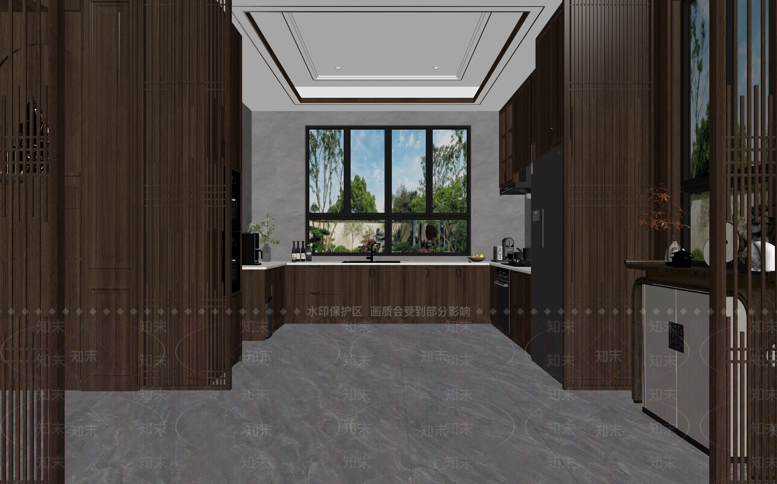 新中式后厨3D模型下载【ID:1214145453】