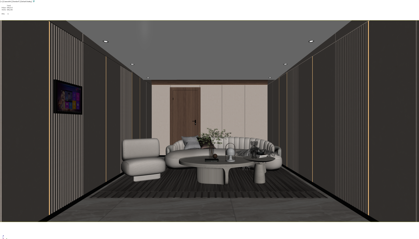现代家居客厅3D模型下载【ID:1221524855】