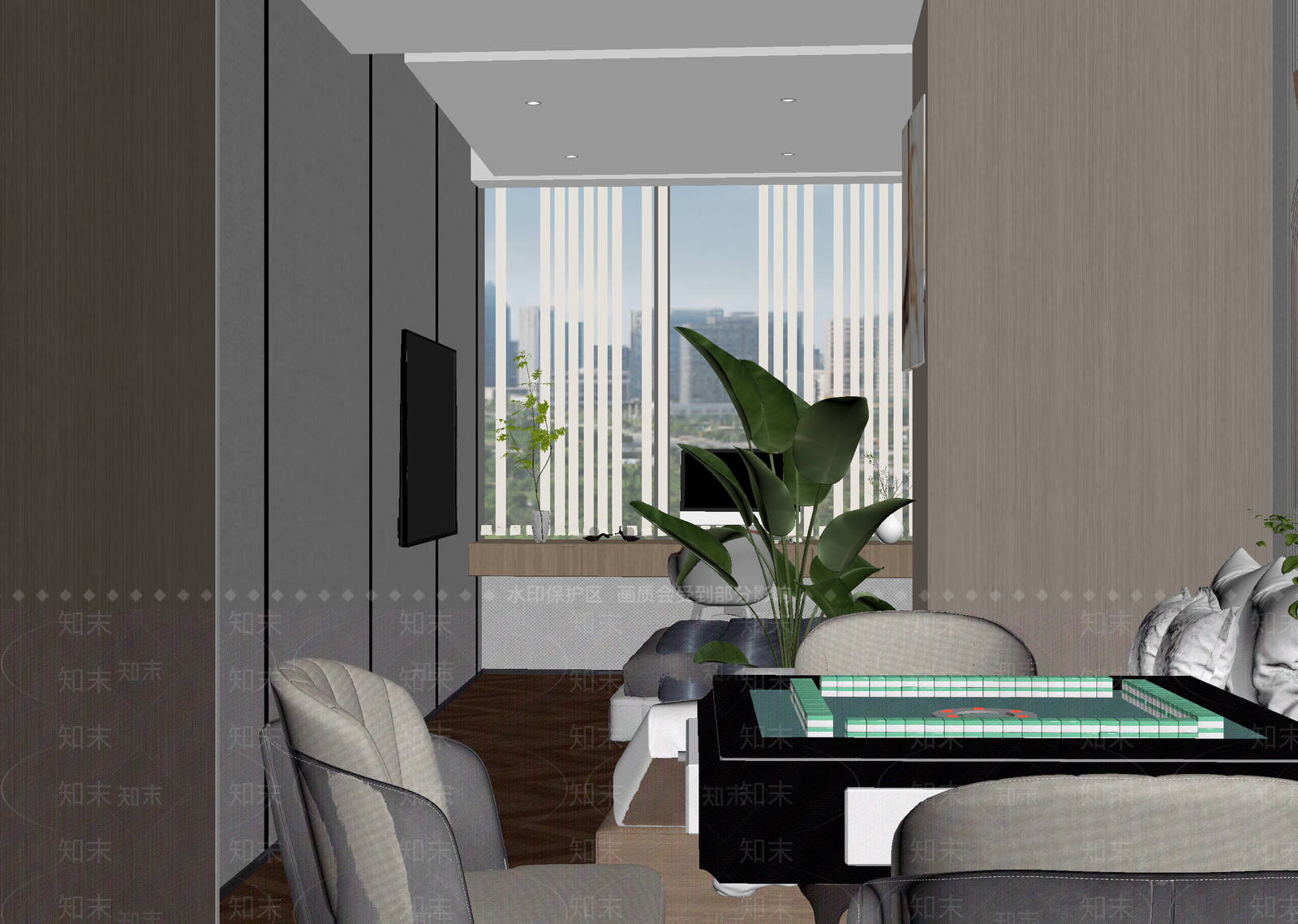 棋牌室3D模型下载【ID:1213989694】
