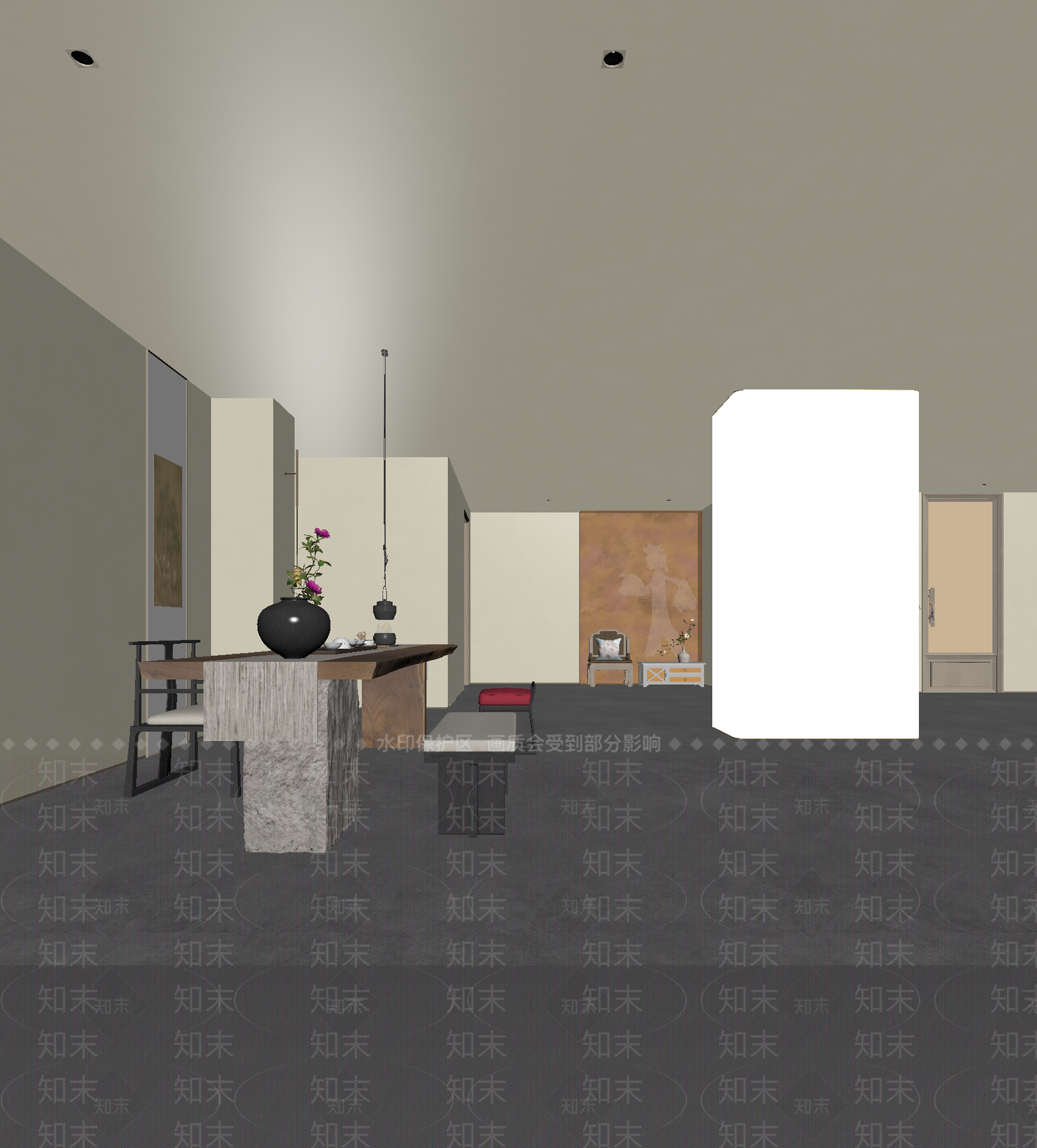 新中式茶室3D模型下载【ID:1214790284】