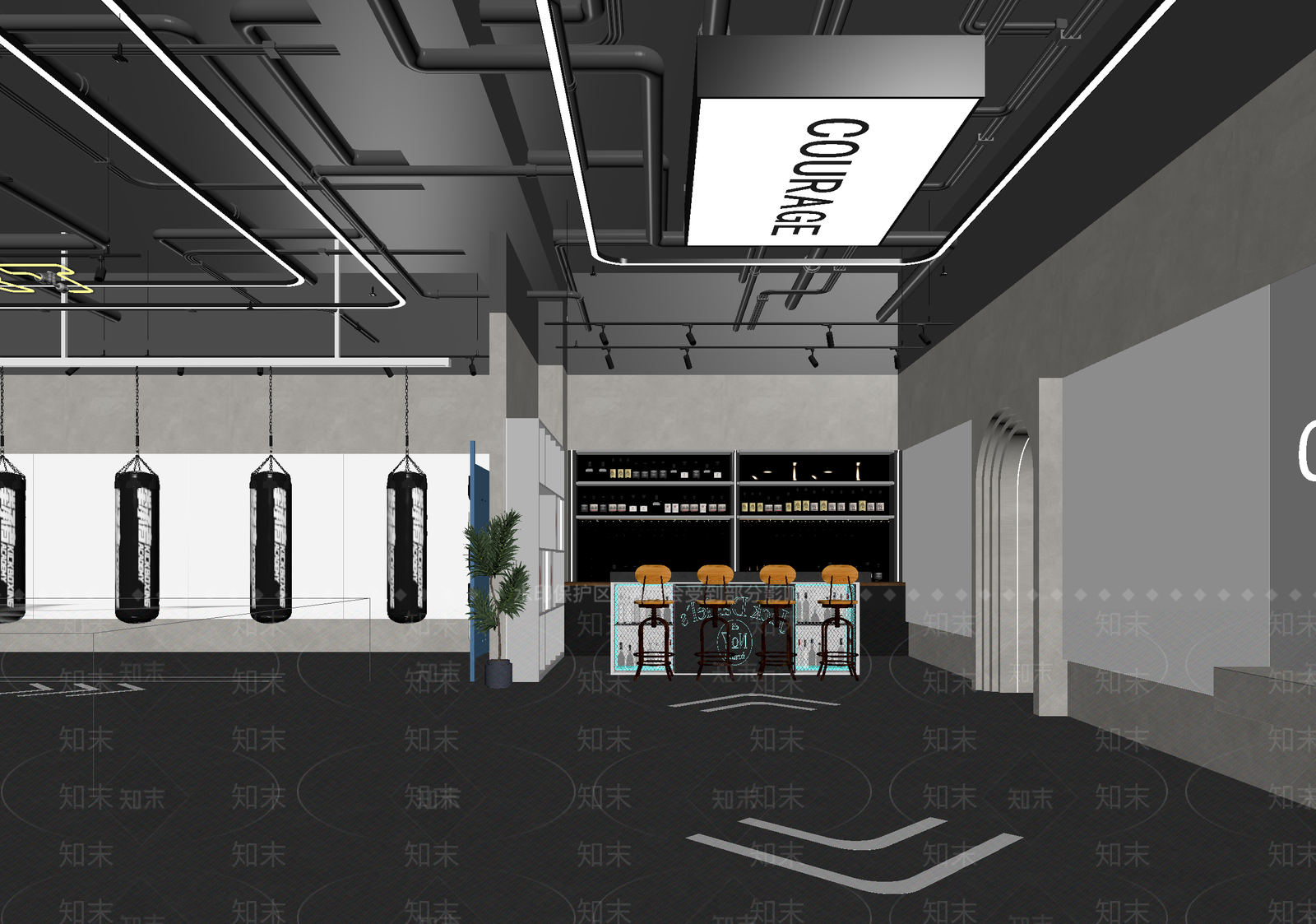 健身房3D模型下载【ID:1214098753】