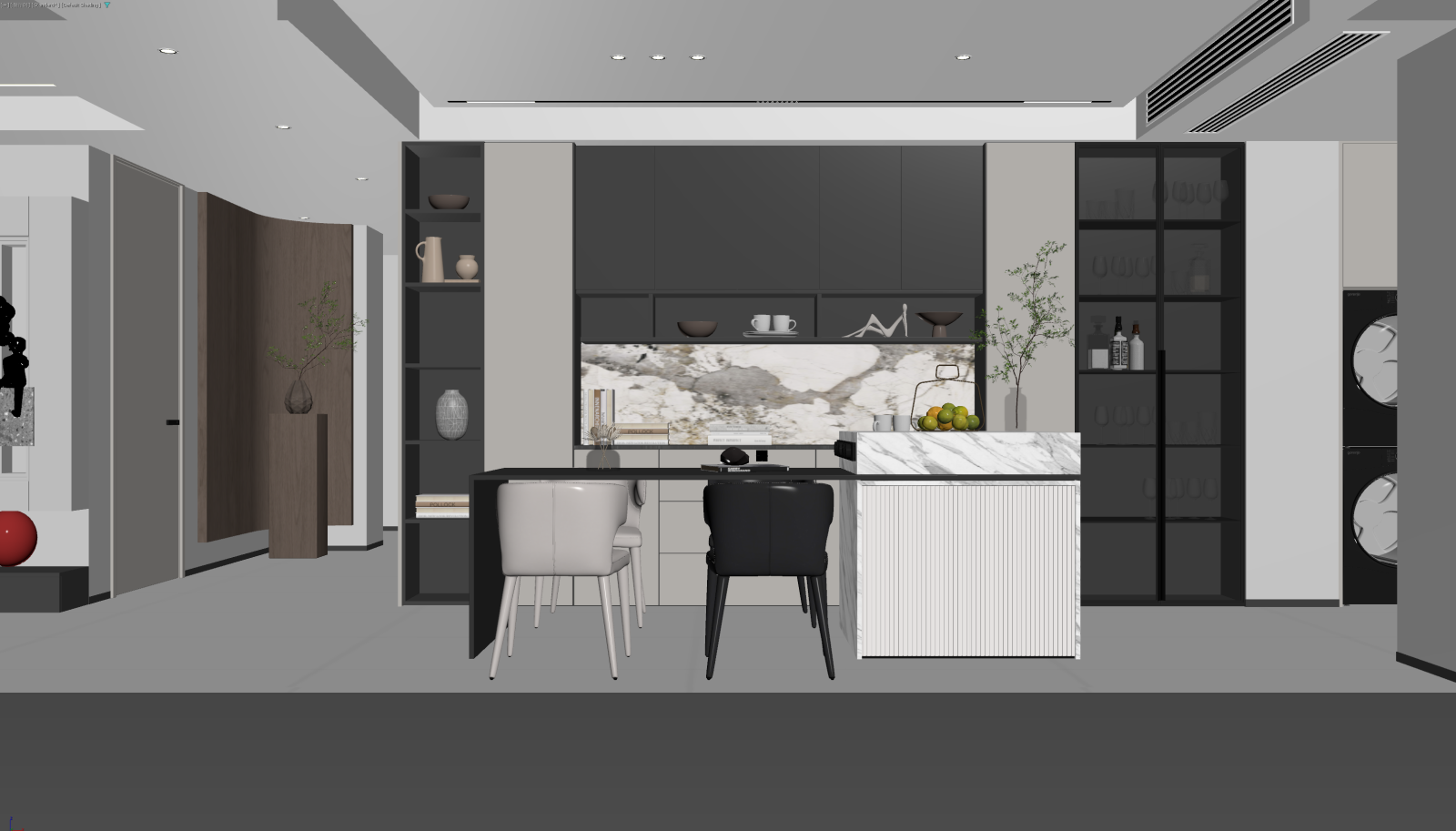 现代家居餐厅3D模型下载【ID:1221766463】