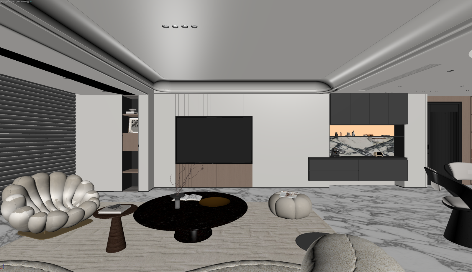 现代客餐厅3D模型下载【ID:1222034283】