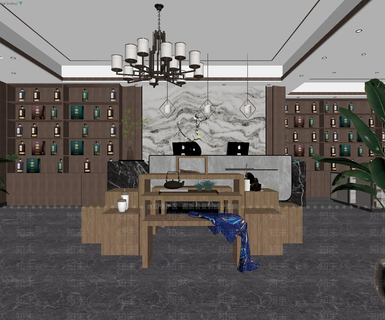 茶叶店3D模型下载【ID:1213979213】
