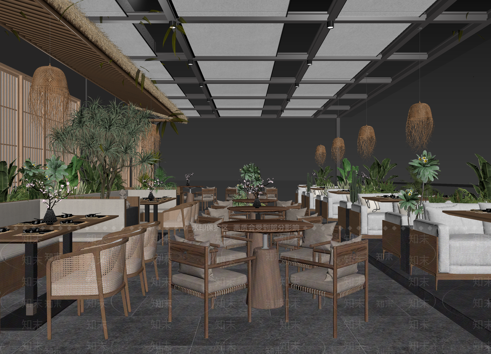 咖啡厅3D模型下载【ID:1214035920】