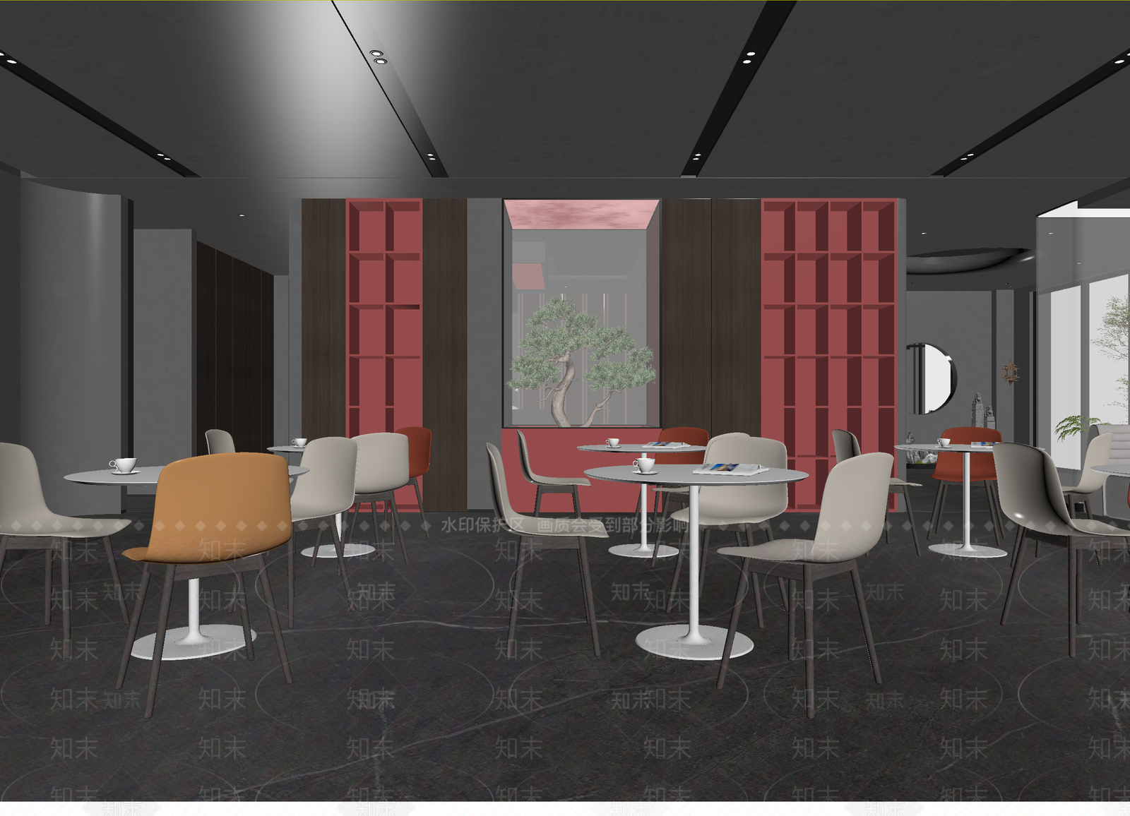 现代咖啡厅3D模型下载【ID:1214165643】