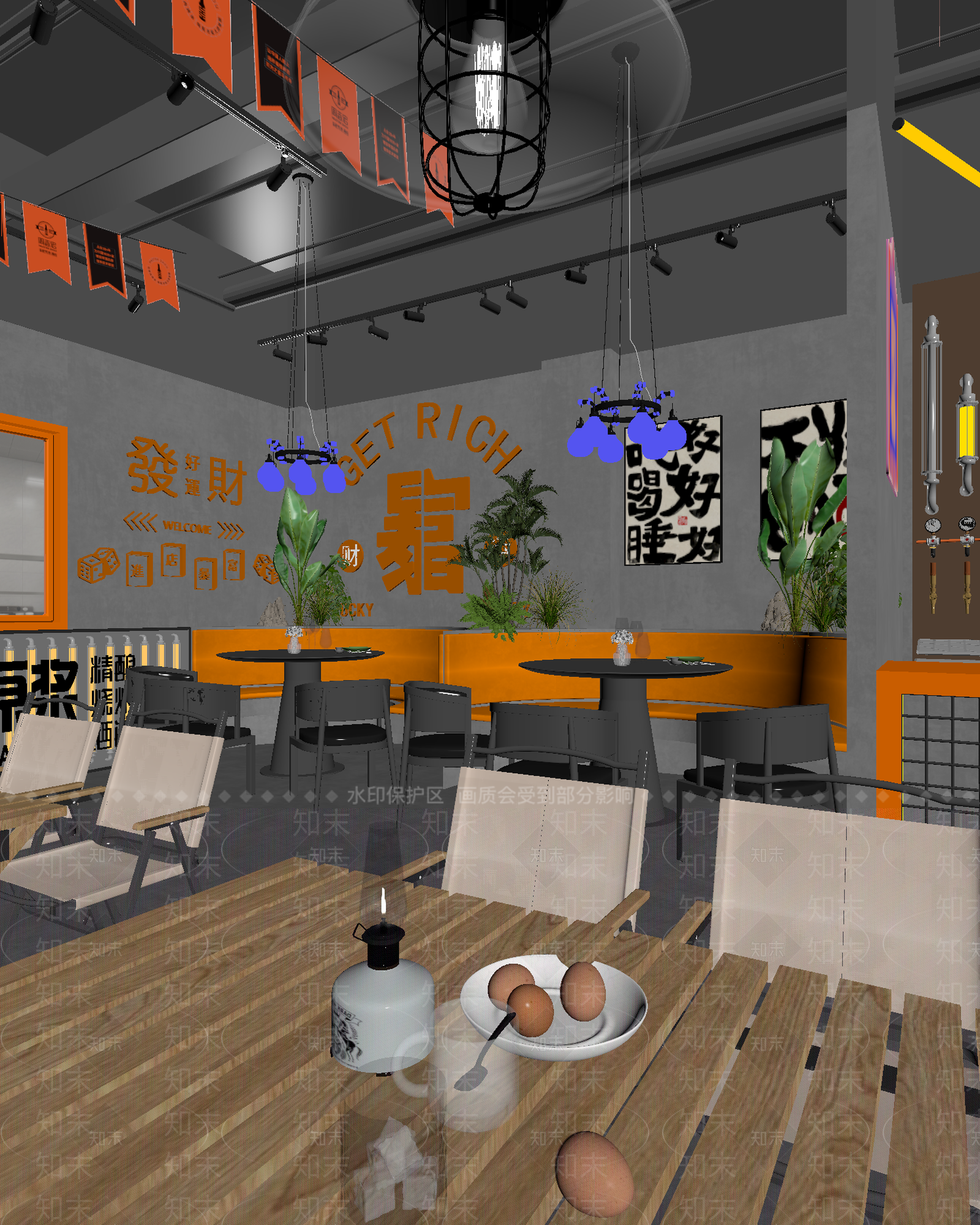 现代咖啡厅3D模型下载【ID:1214168487】