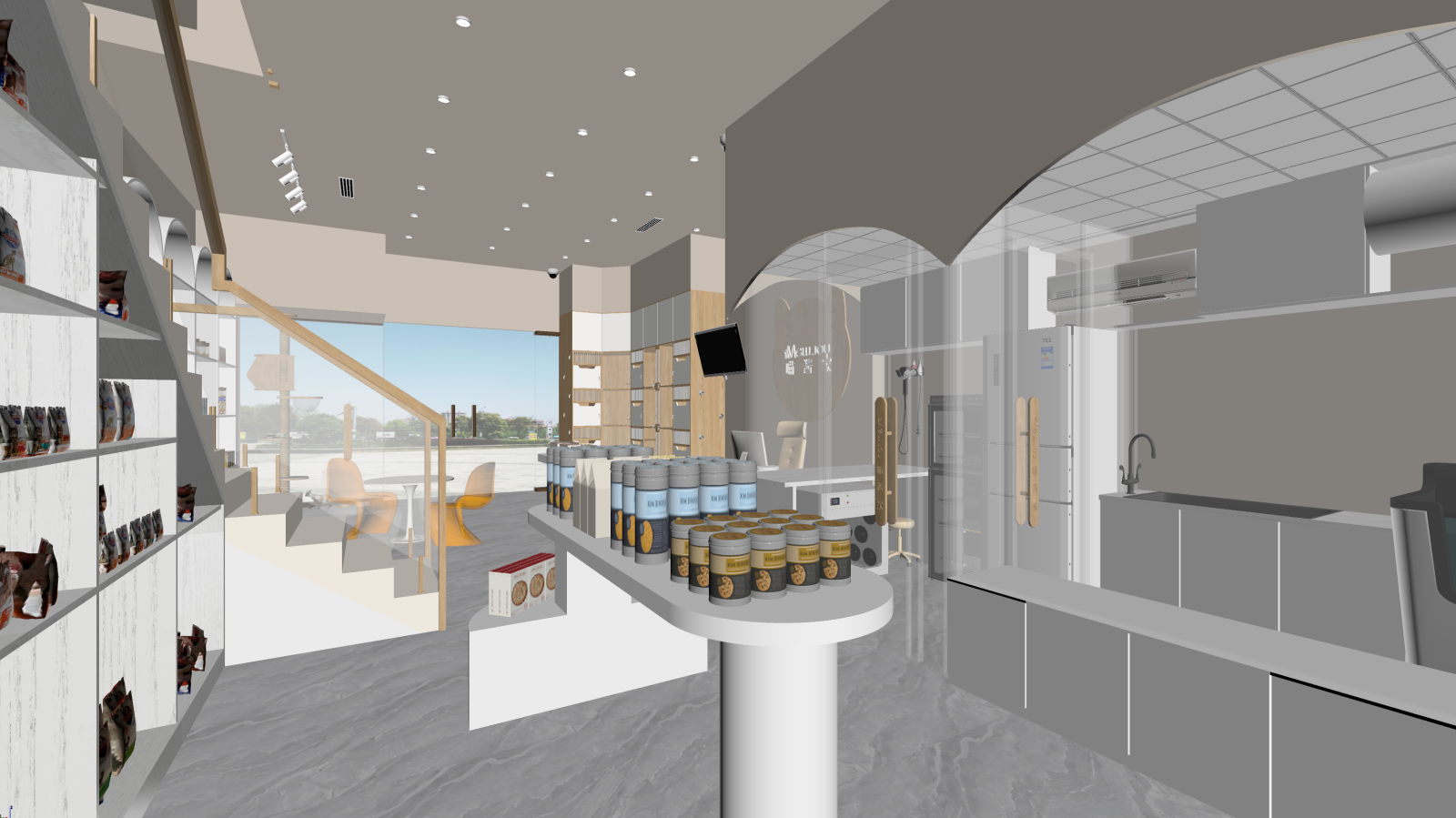 侘寂宠物店3D模型下载【ID:1221478126】