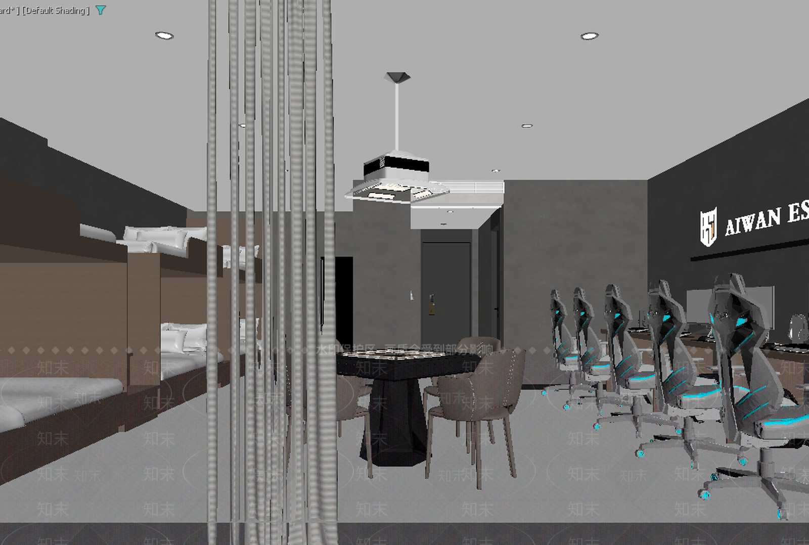现代电竞房3D模型下载【ID:1213922495】
