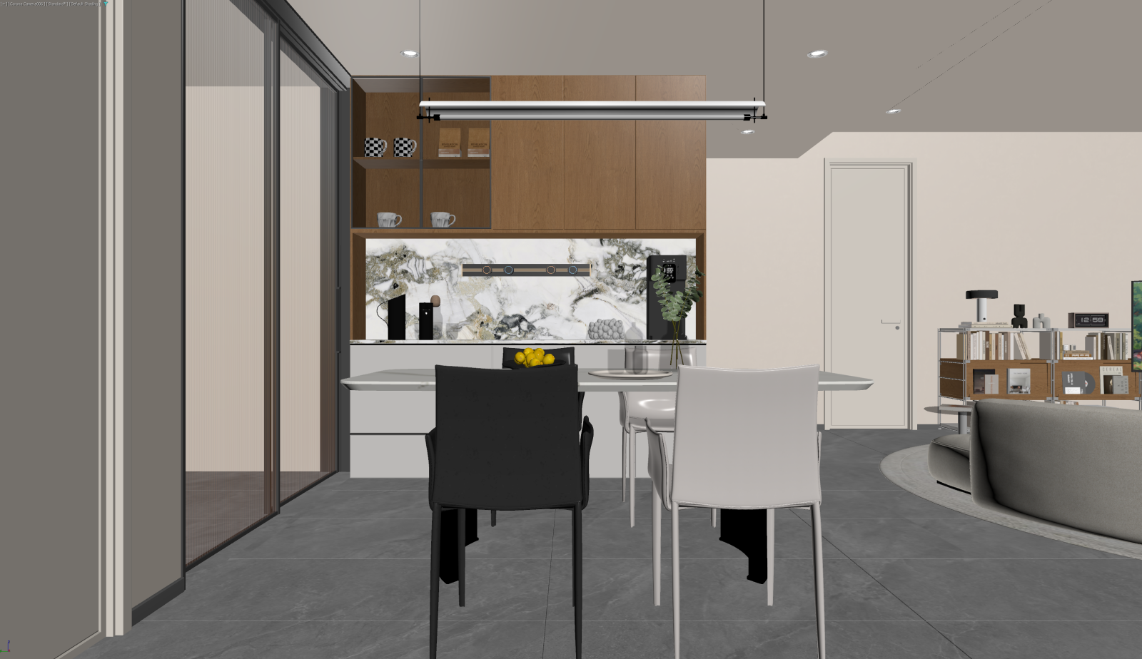 现代客餐厅3D模型下载【ID:1222012338】