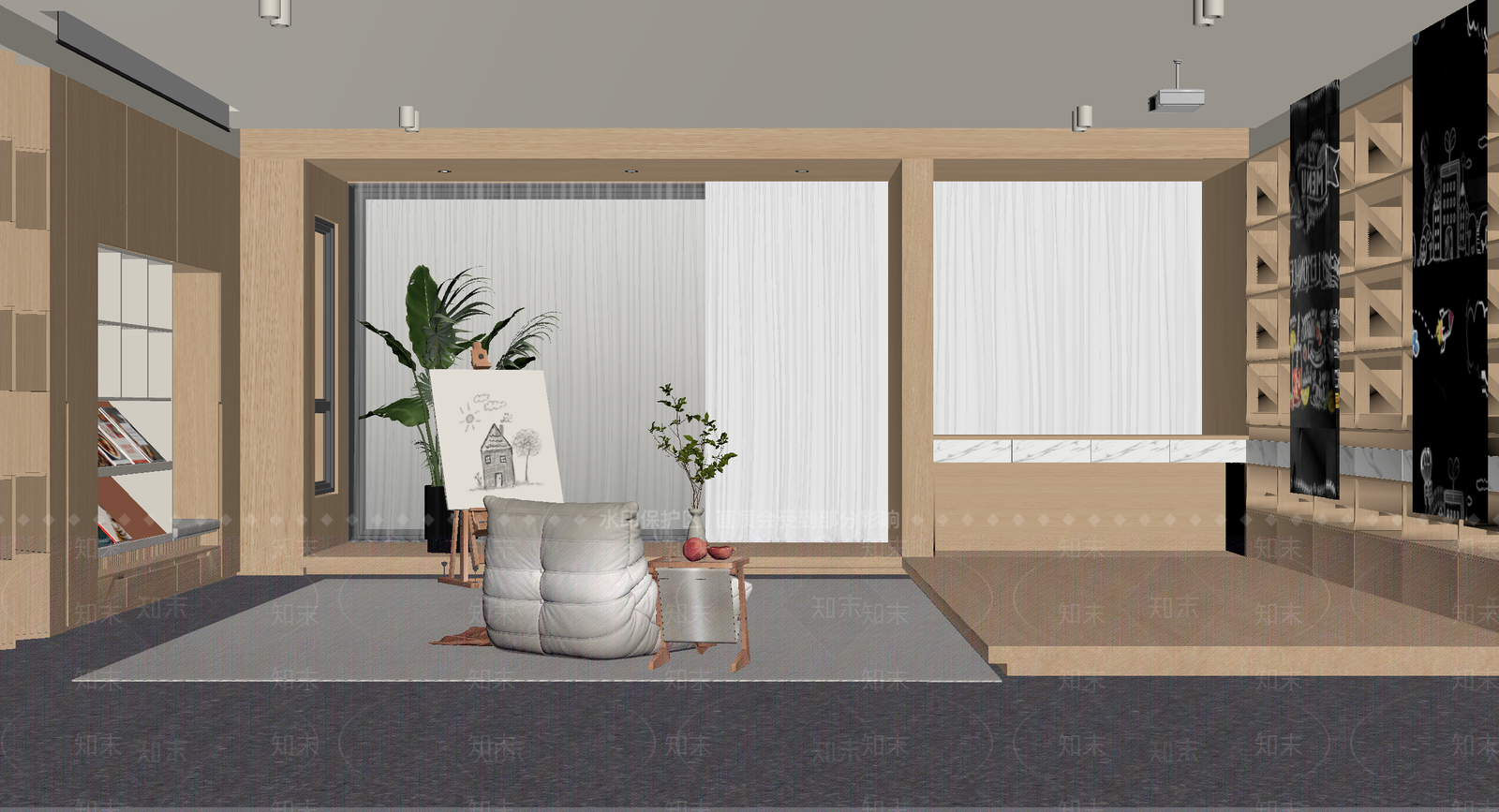 现代儿童娱乐室3D模型下载【ID:1214740980】