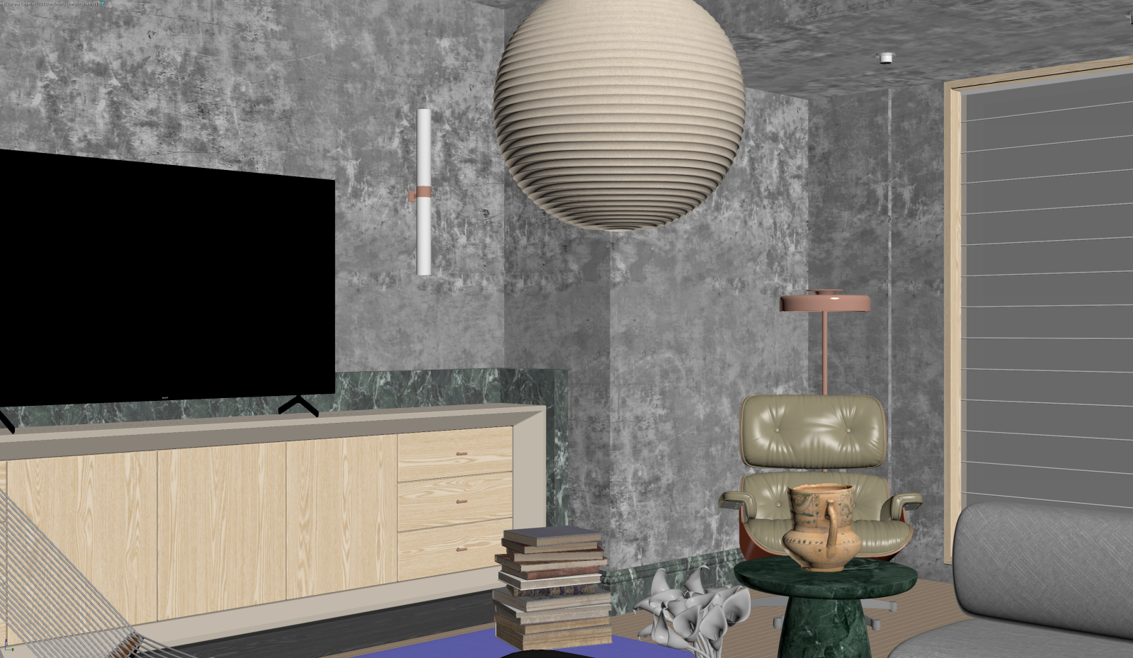 现代家居客厅3D模型下载【ID:1222067506】
