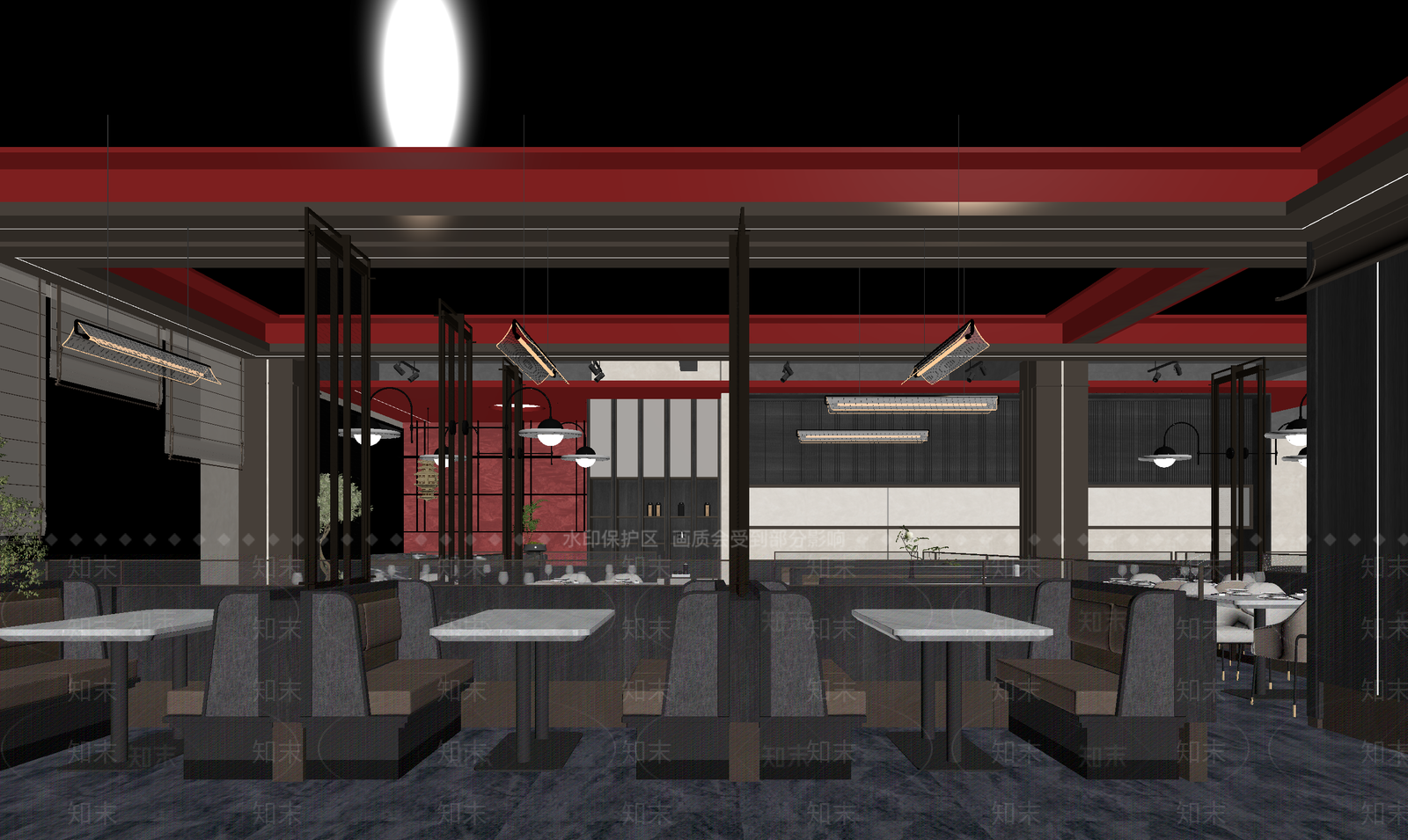 新中式西餐厅3D模型下载【ID:1214242954】