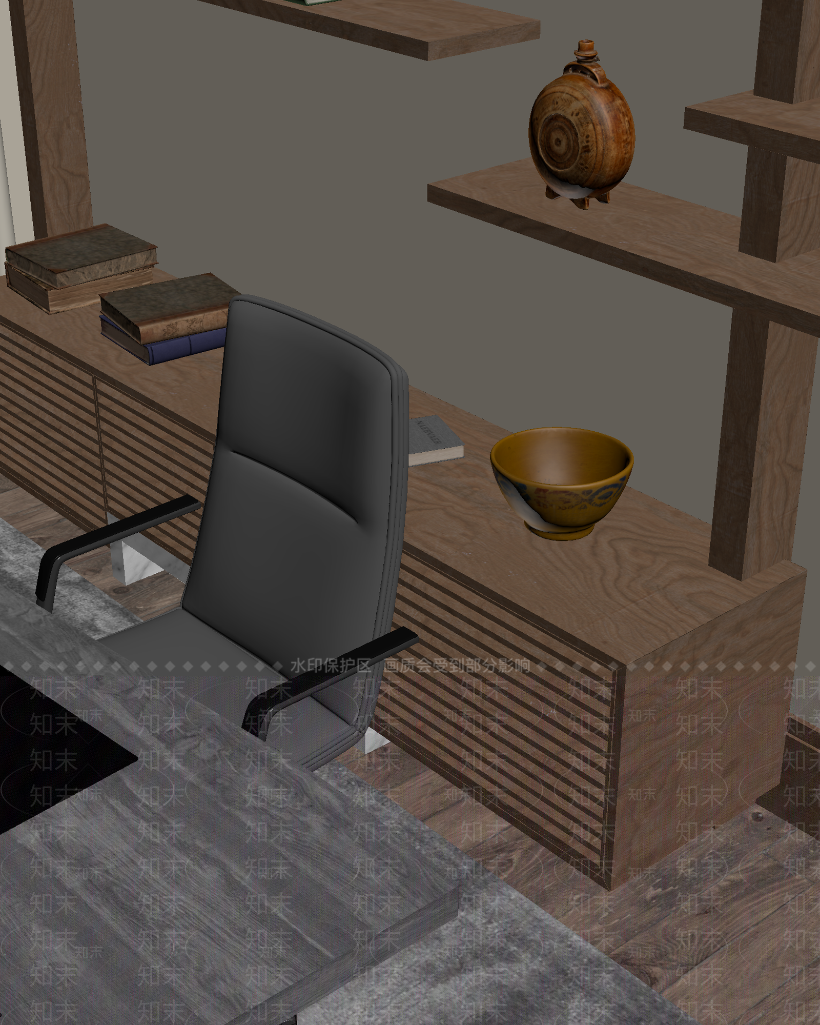 办公椅3D模型下载【ID:1214087136】