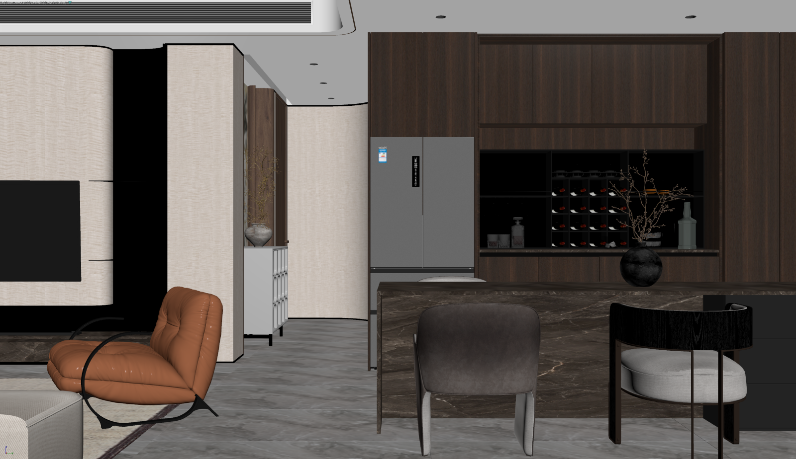 复古客餐厅3D模型下载【ID:1221493560】