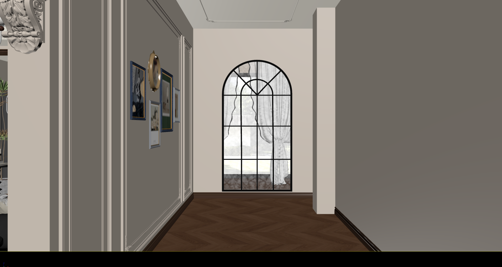 法式玄关3D模型下载【ID:1222014536】