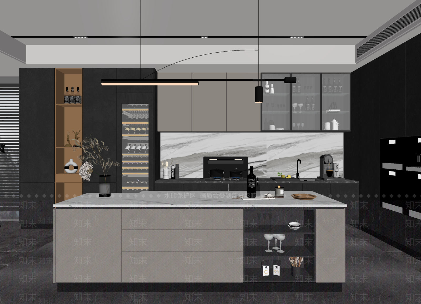 现代其他餐饮空间3D模型下载【ID:1214104689】