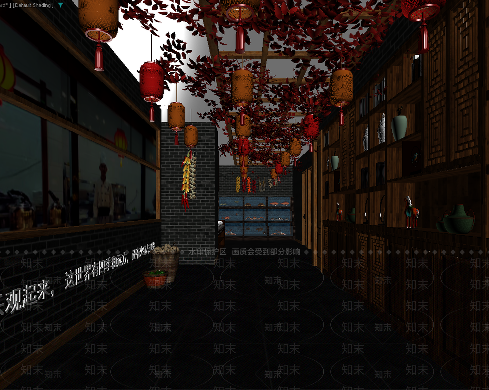 工业风中餐厅3D模型下载【ID:1213935226】