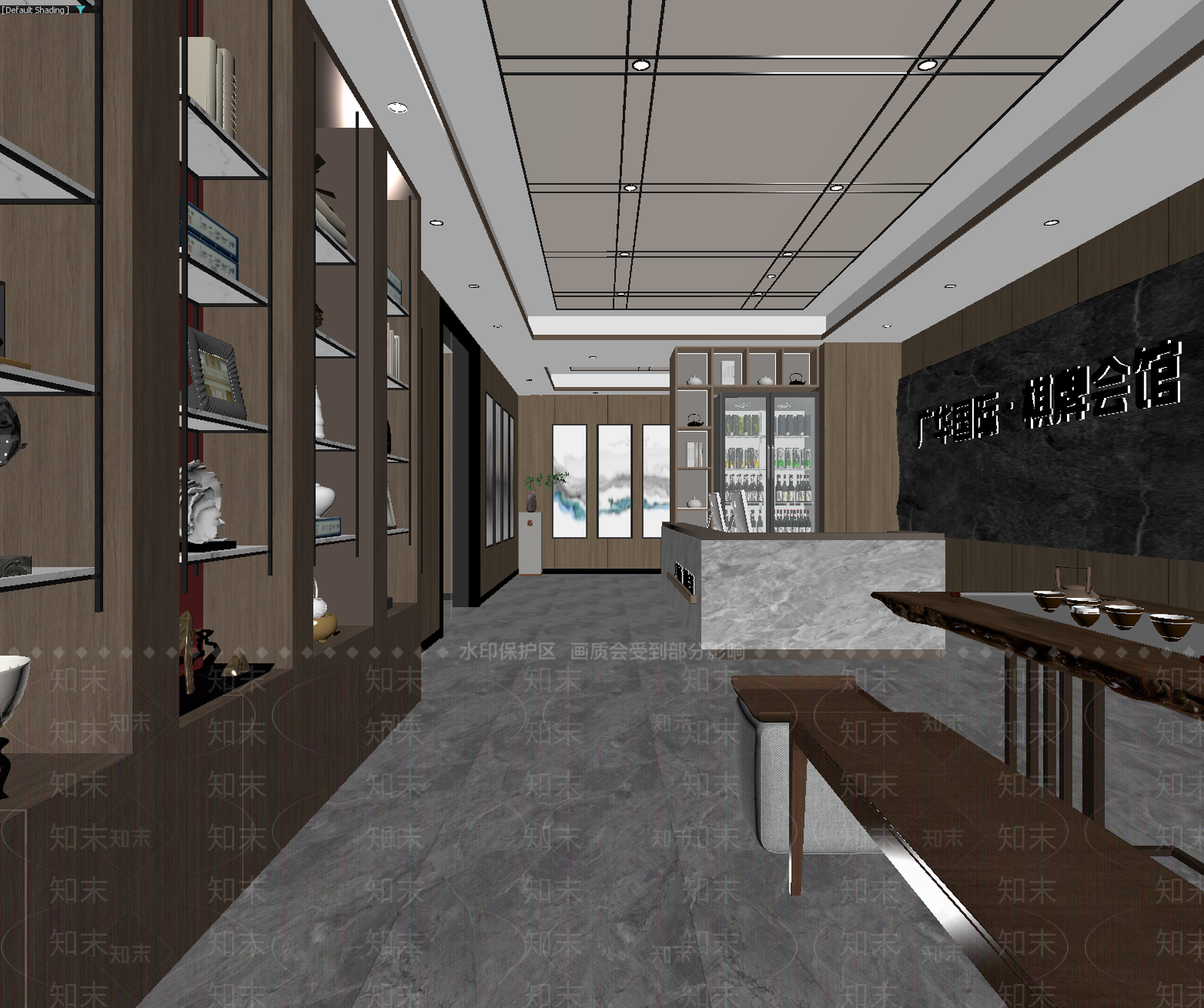 新中式接待室3D模型下载【ID:1213920017】