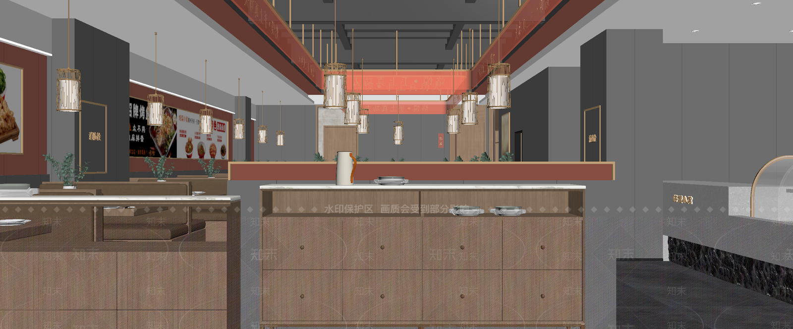 新中式快餐店3D模型下载【ID:1214103741】