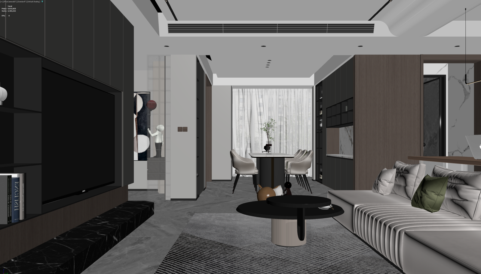 现代客餐厅3D模型下载【ID:1221800802】
