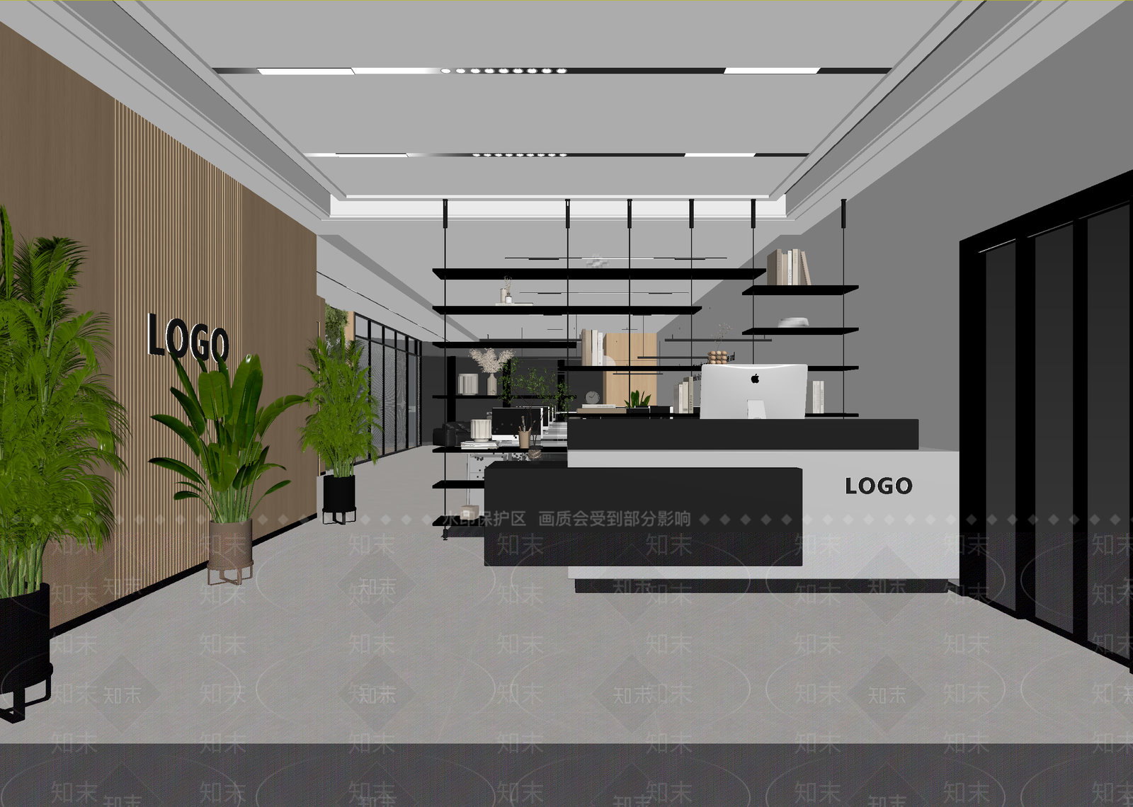 现代接待室3D模型下载【ID:1214054577】