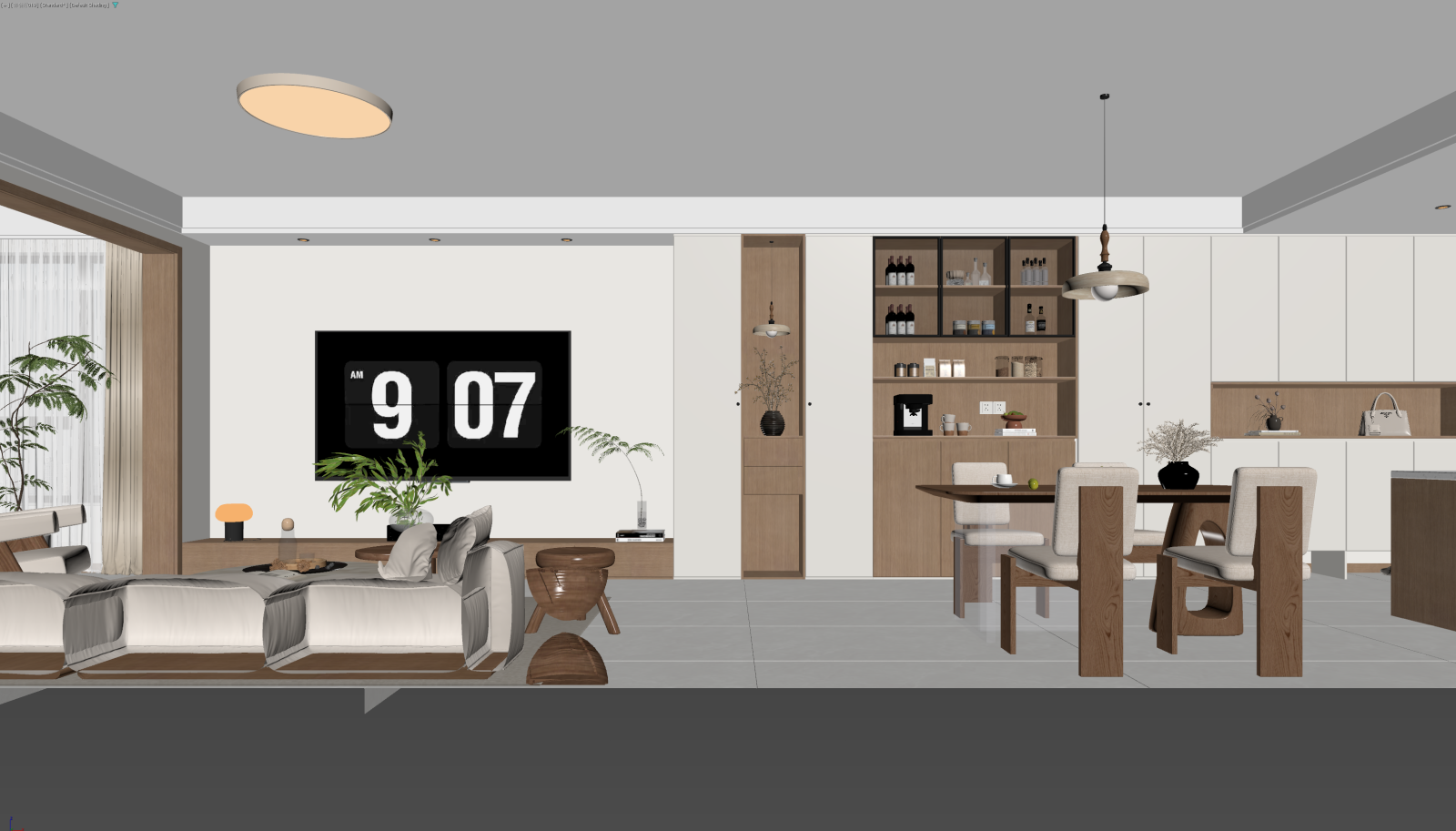 原木客餐厅3D模型下载【ID:1221665420】
