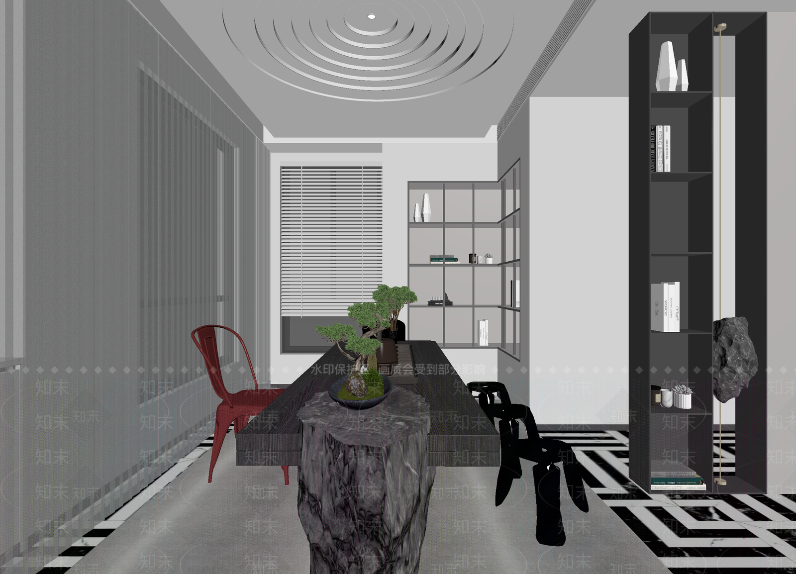 现代咖啡厅3D模型下载【ID:1214442730】