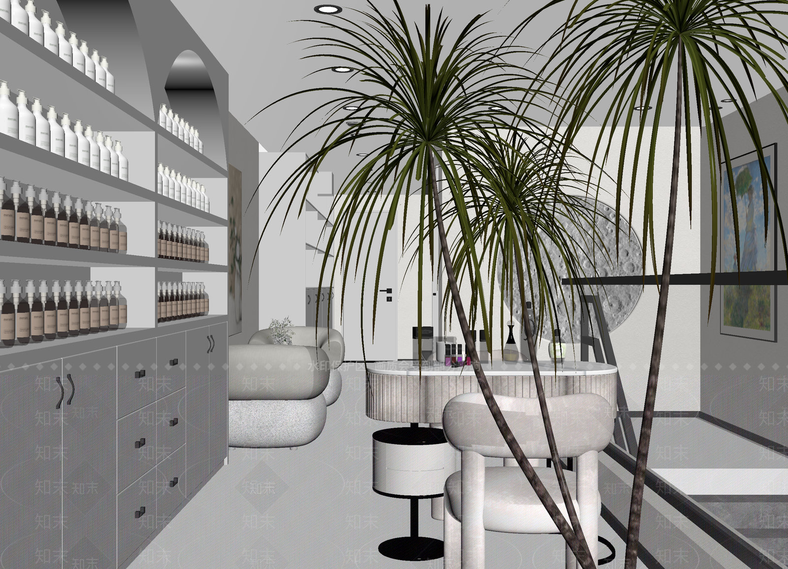 现代美容院3D模型下载【ID:1214067858】