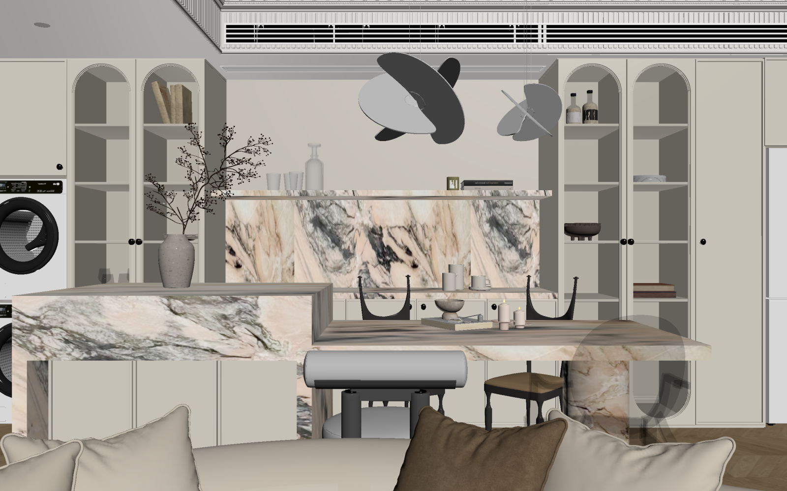 法式客餐厅3D模型下载【ID:1221478104】