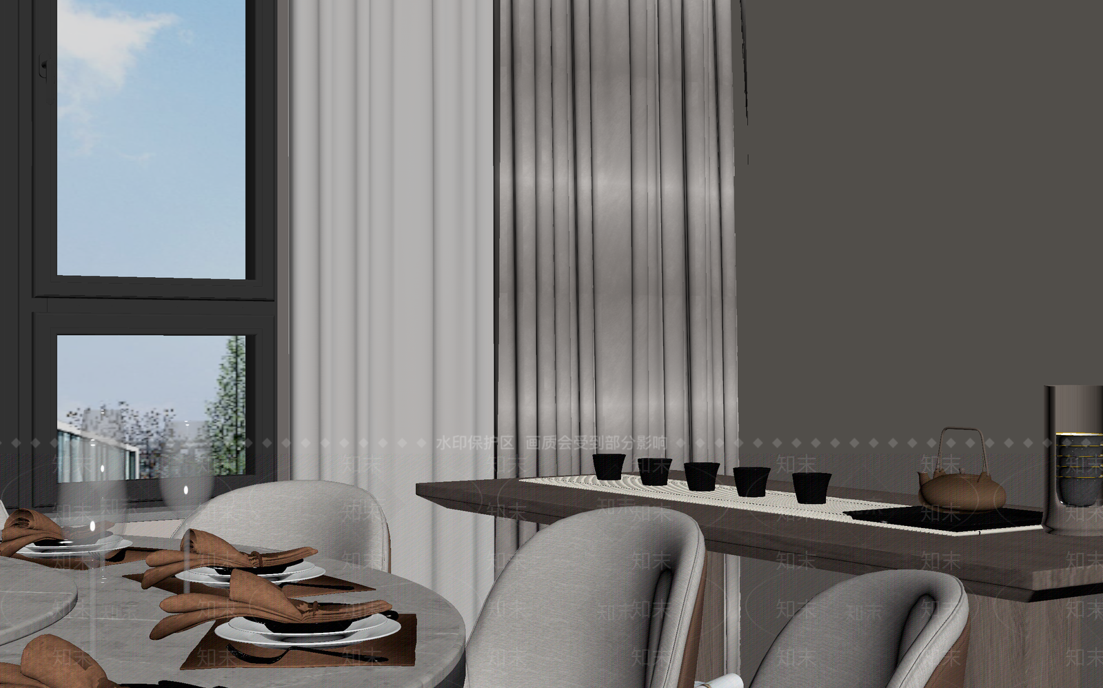 现代茶馆3D模型下载【ID:1215018059】