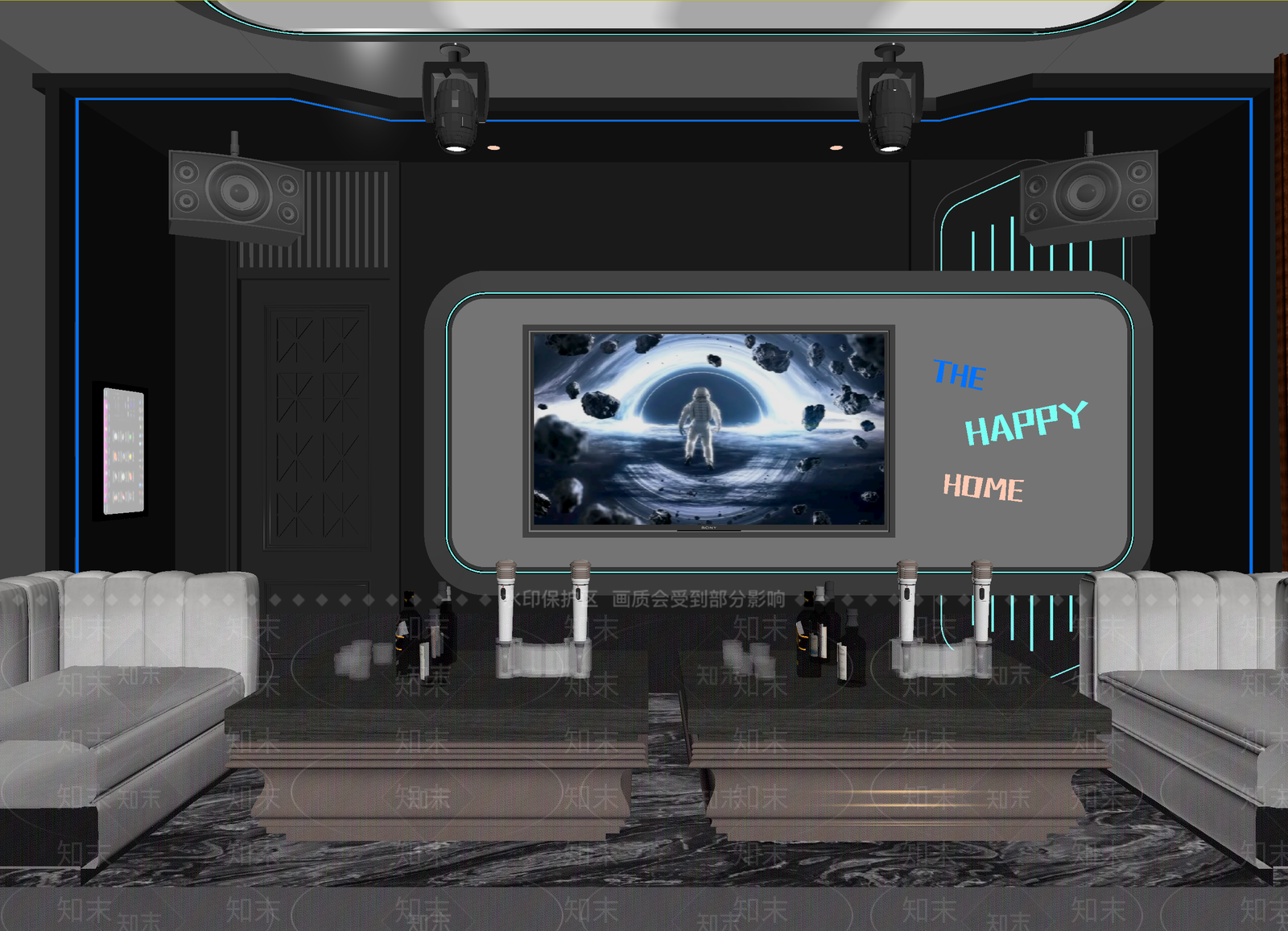 现代影音室3D模型下载【ID:1214039265】
