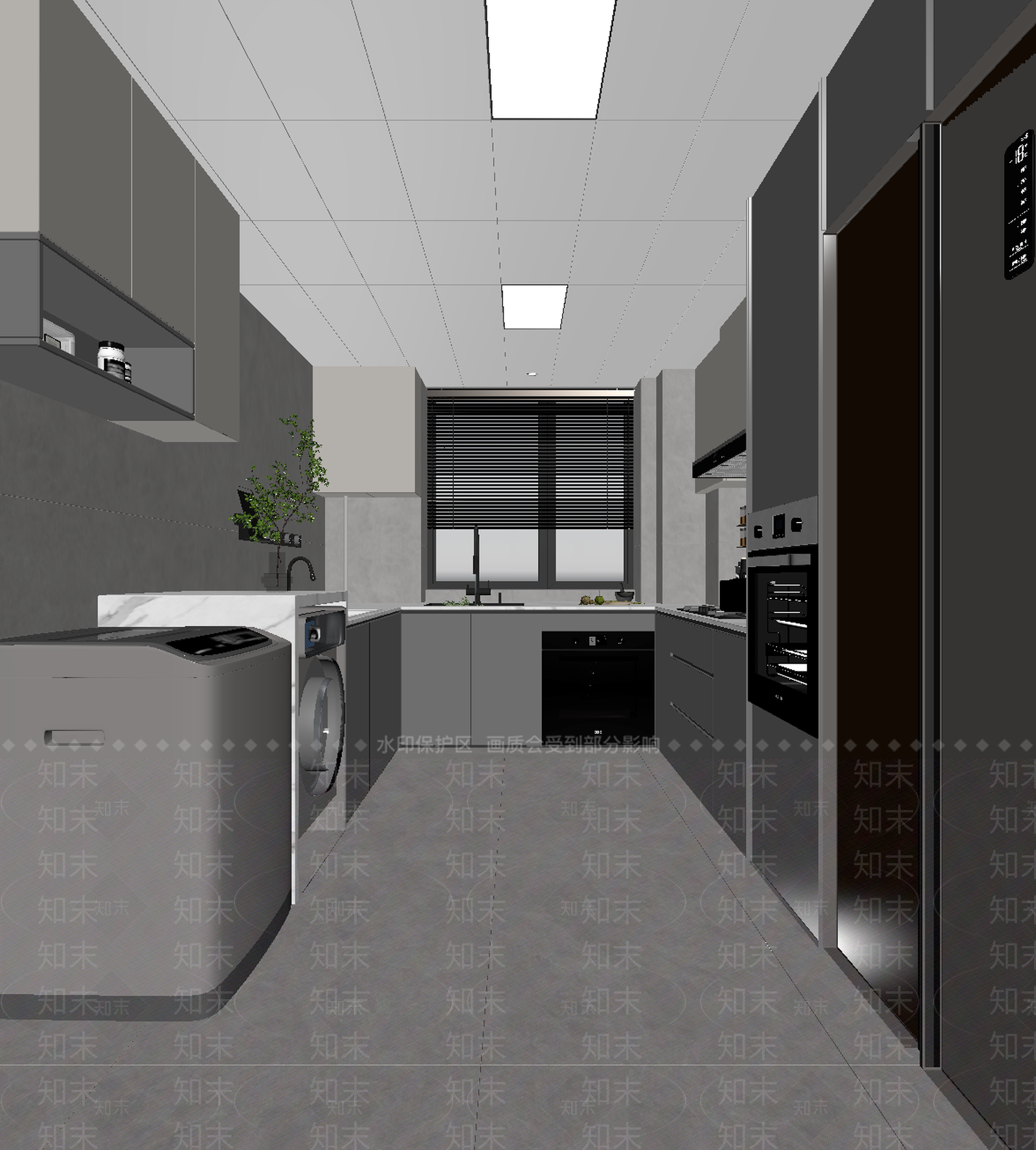 现代后厨3D模型下载【ID:1213972655】