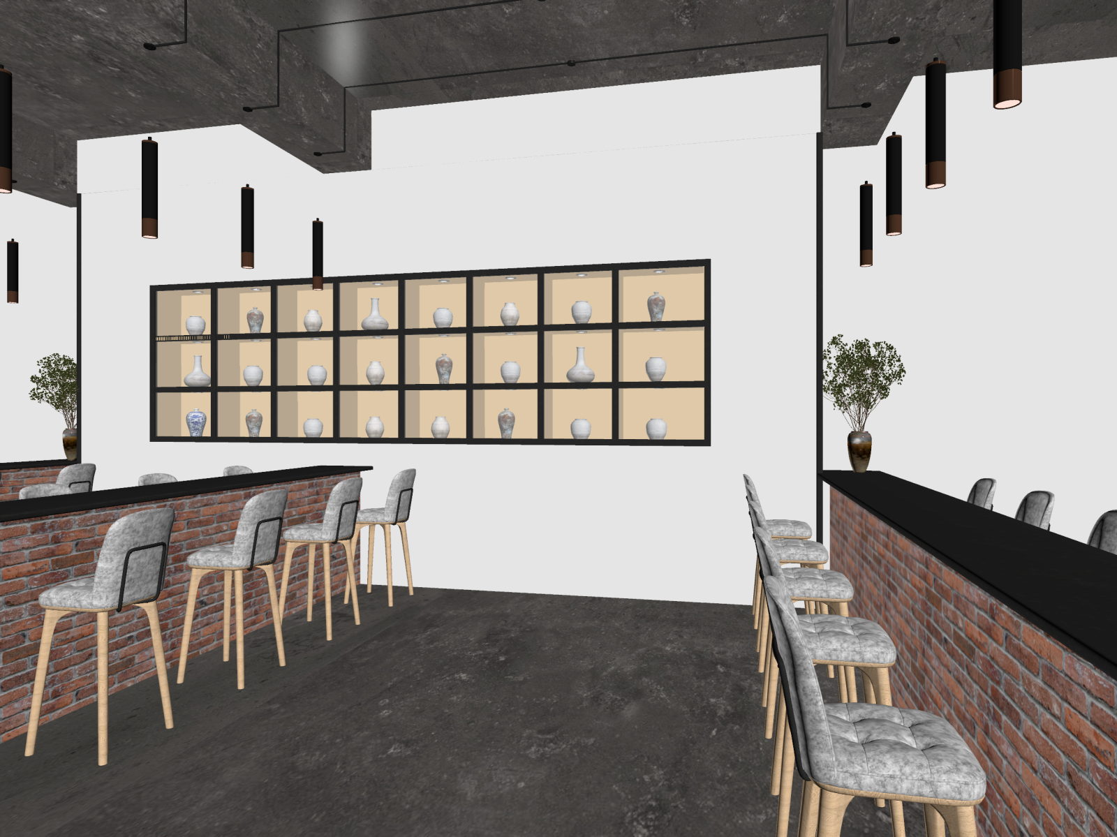 工业风茶馆3D模型下载【ID:1221626804】