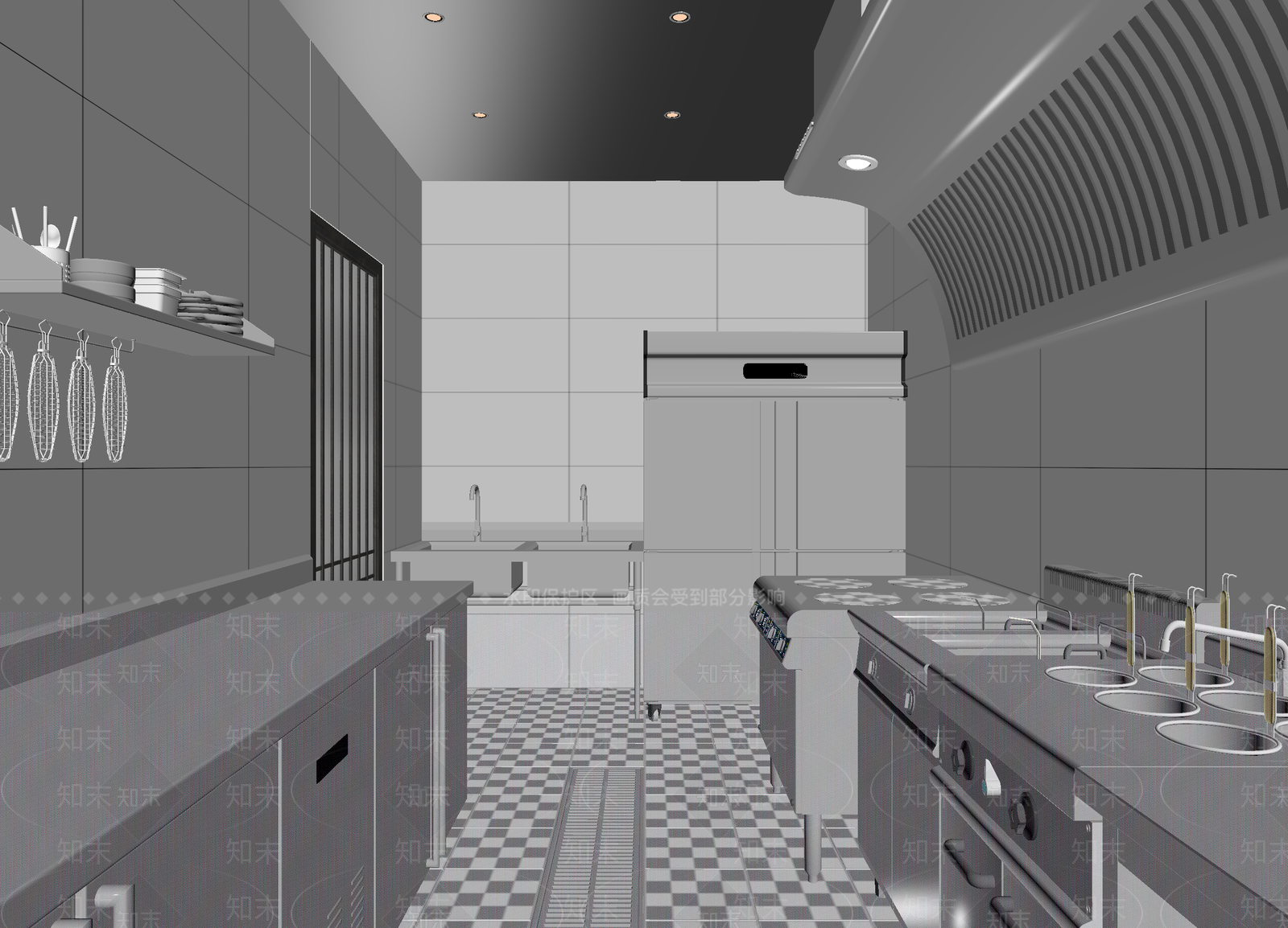 日式后厨3D模型下载【ID:1214056296】