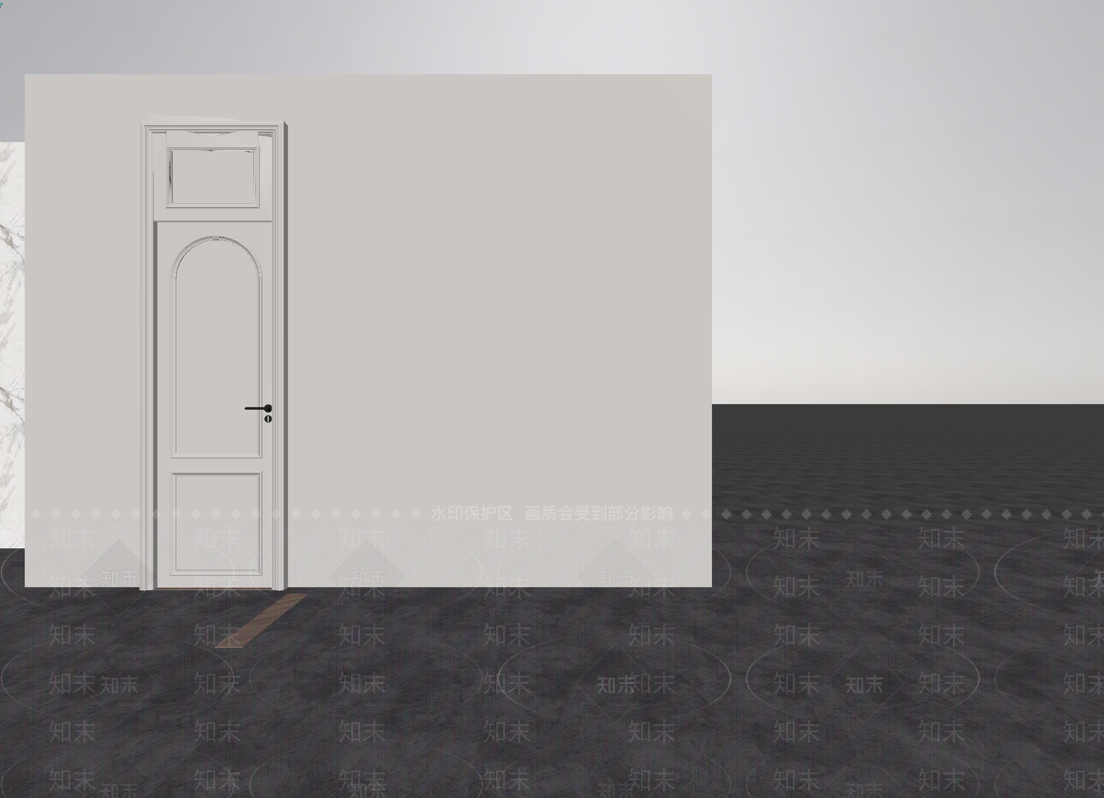法式单开门3D模型下载【ID:1214122725】