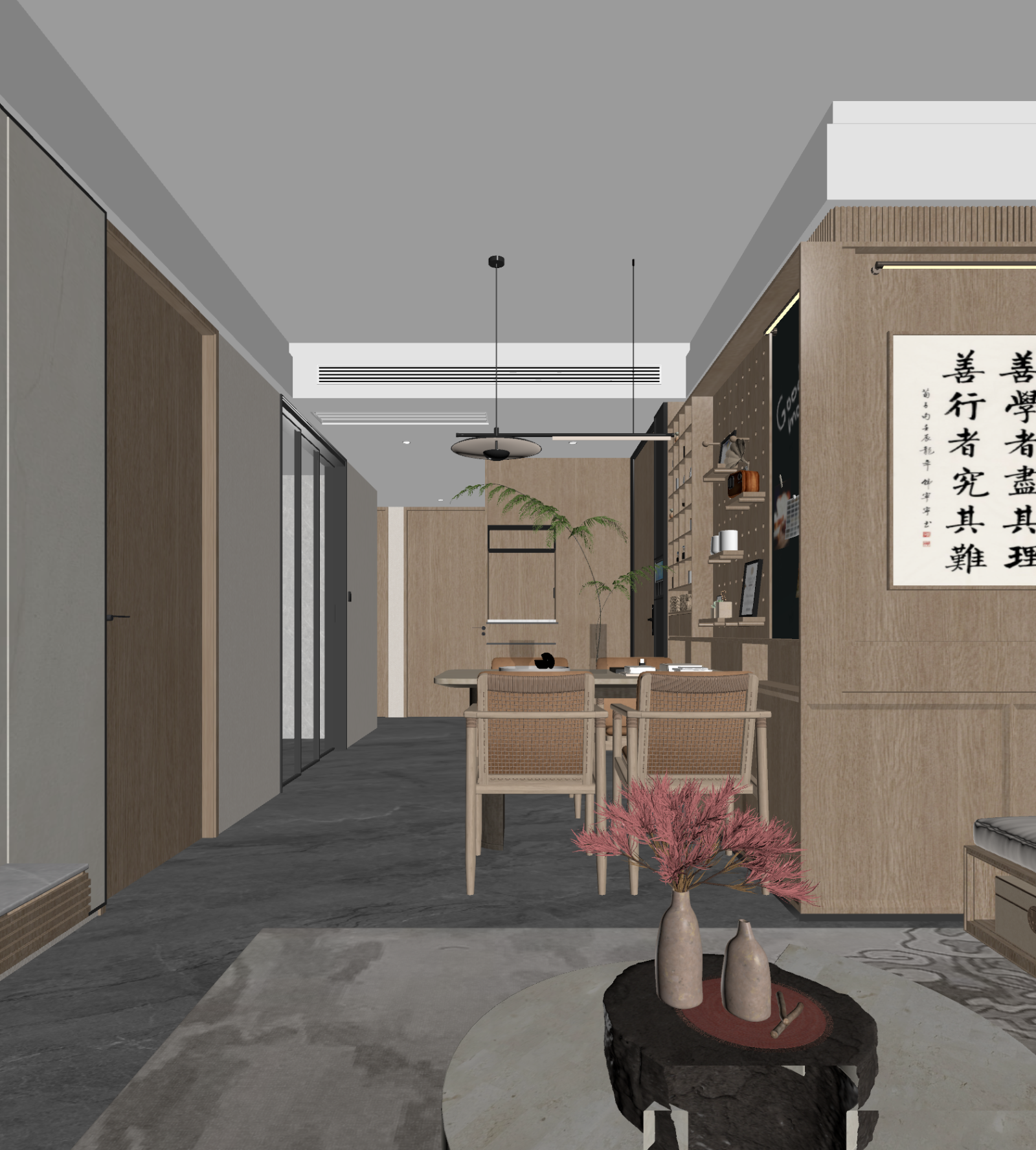 现代客餐厅3D模型下载【ID:1221757246】