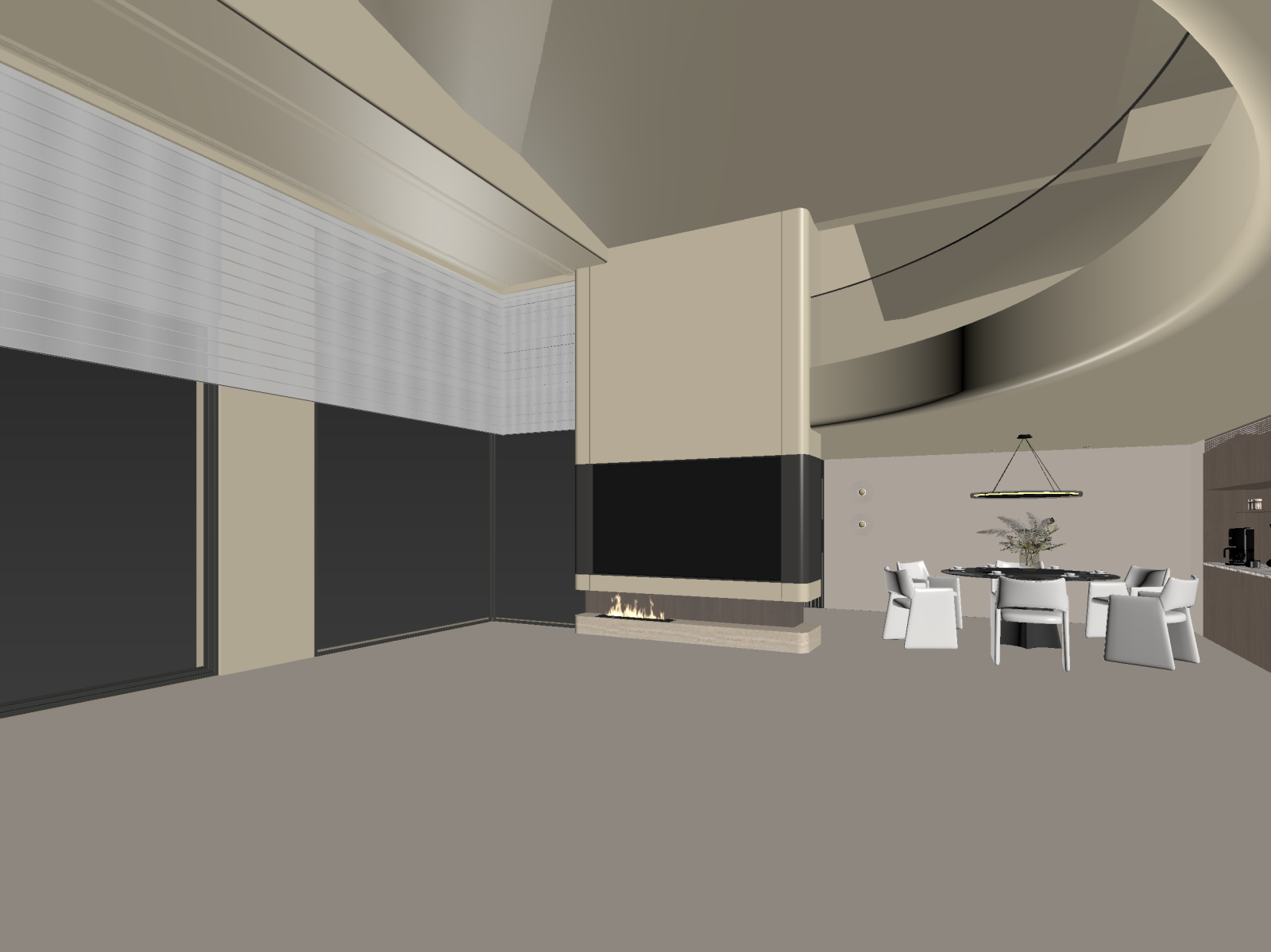 现代客餐厅3D模型下载【ID:1221462145】