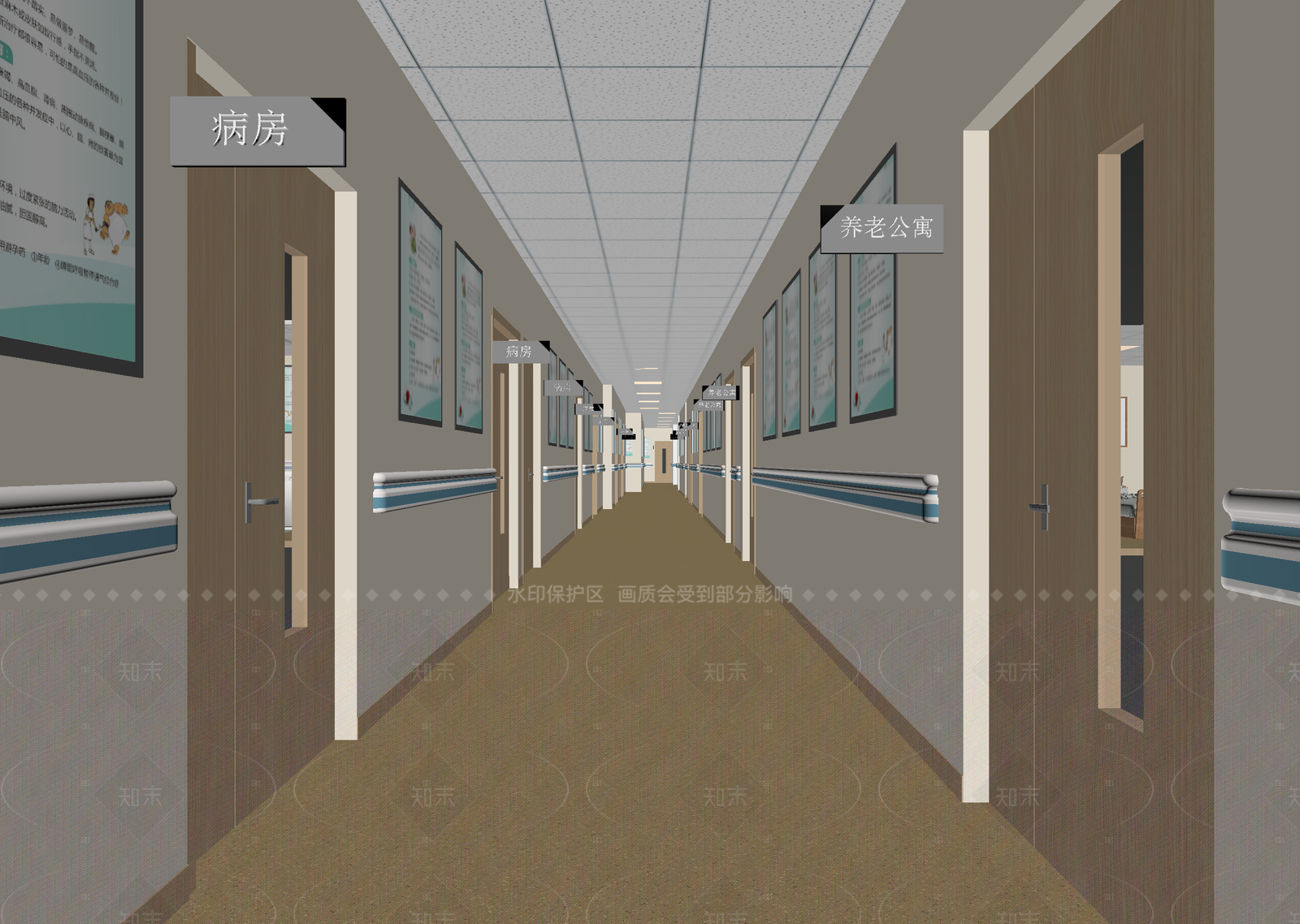现代走廊3D模型下载【ID:1214620614】