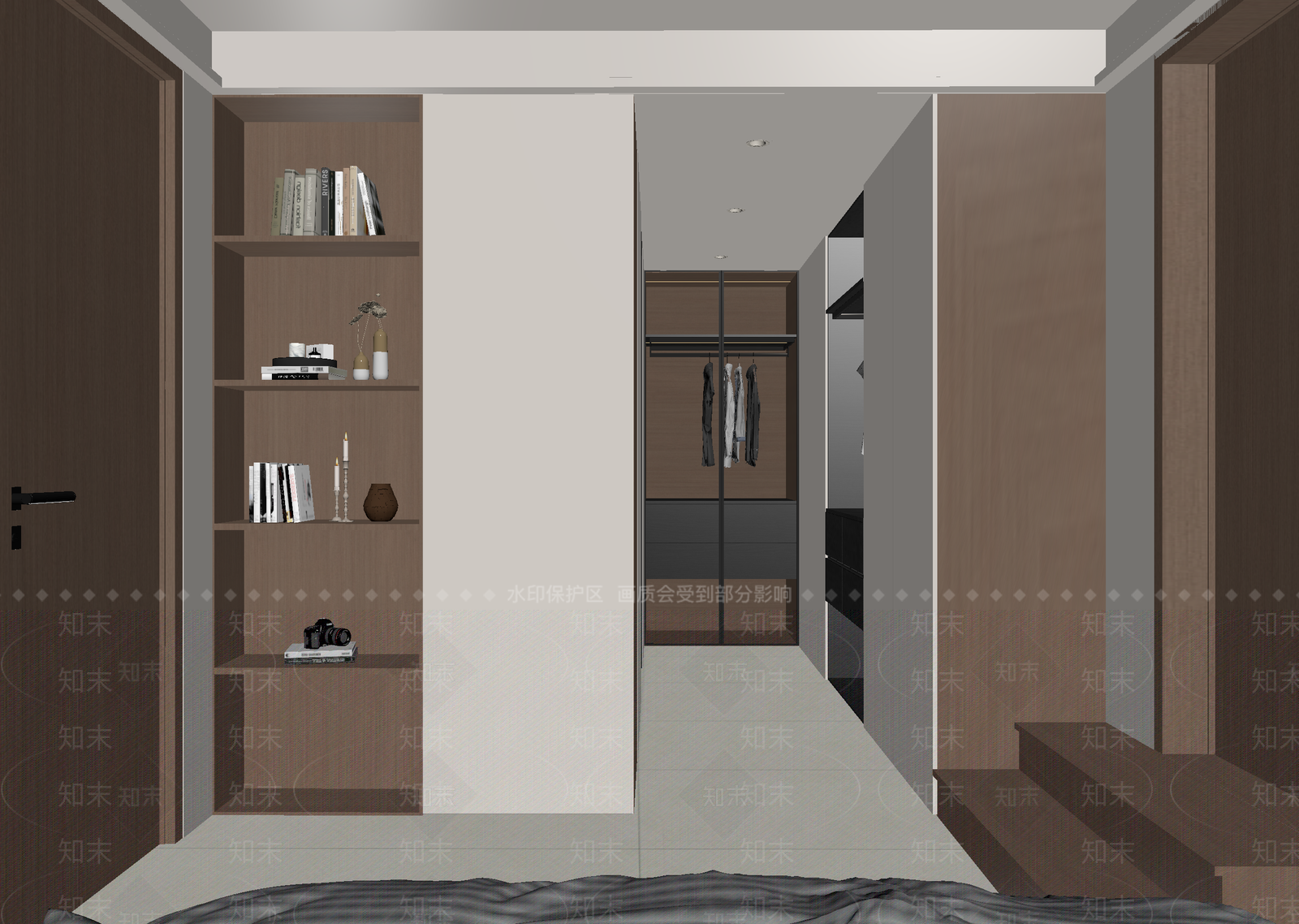 现代衣帽间3D模型下载【ID:1215180357】