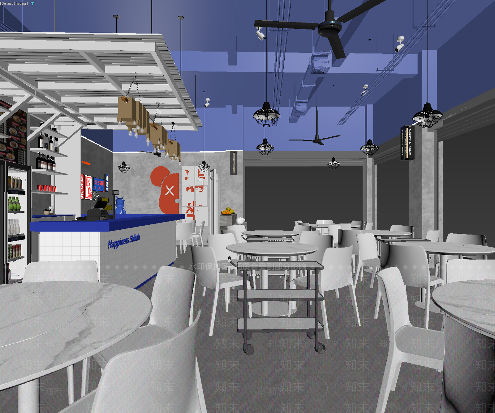现代快餐店3D模型下载【ID:1213925453】