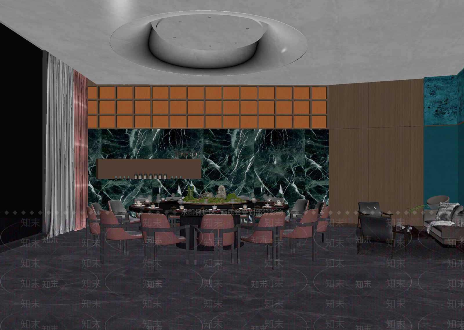 新中式包厢3D模型下载【ID:1214778598】