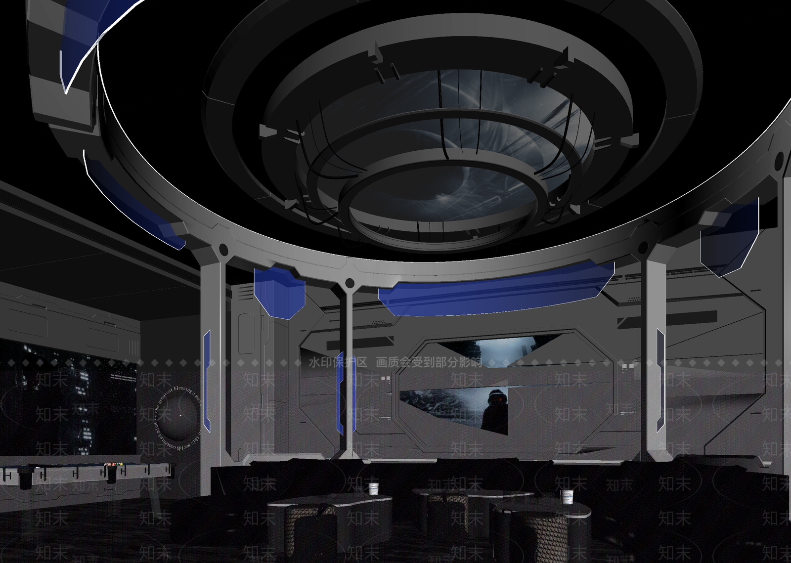 现代电竞房3D模型下载【ID:1214177624】