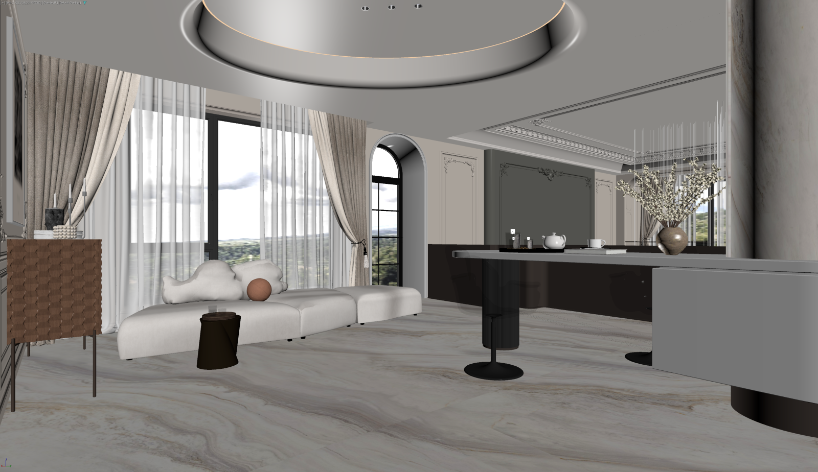 法式客餐厅3D模型下载【ID:1222188010】