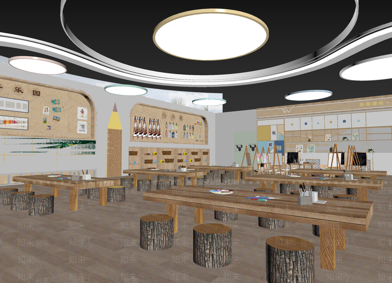 教室3D模型下载【ID:1214077349】