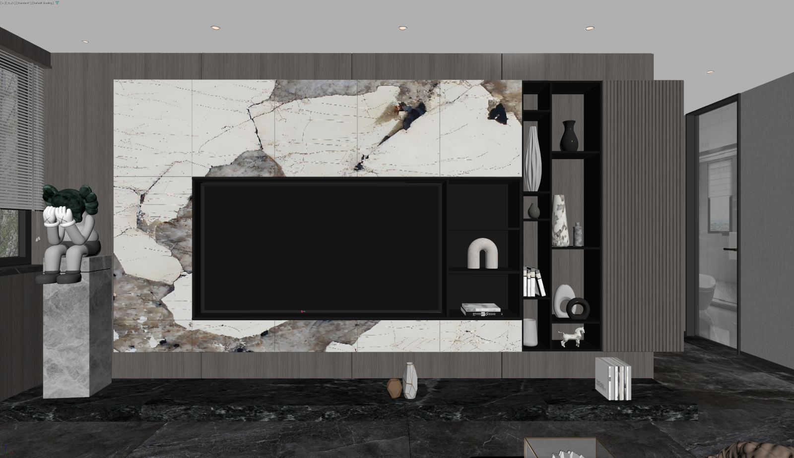 现代家居客厅3D模型下载【ID:1221950499】