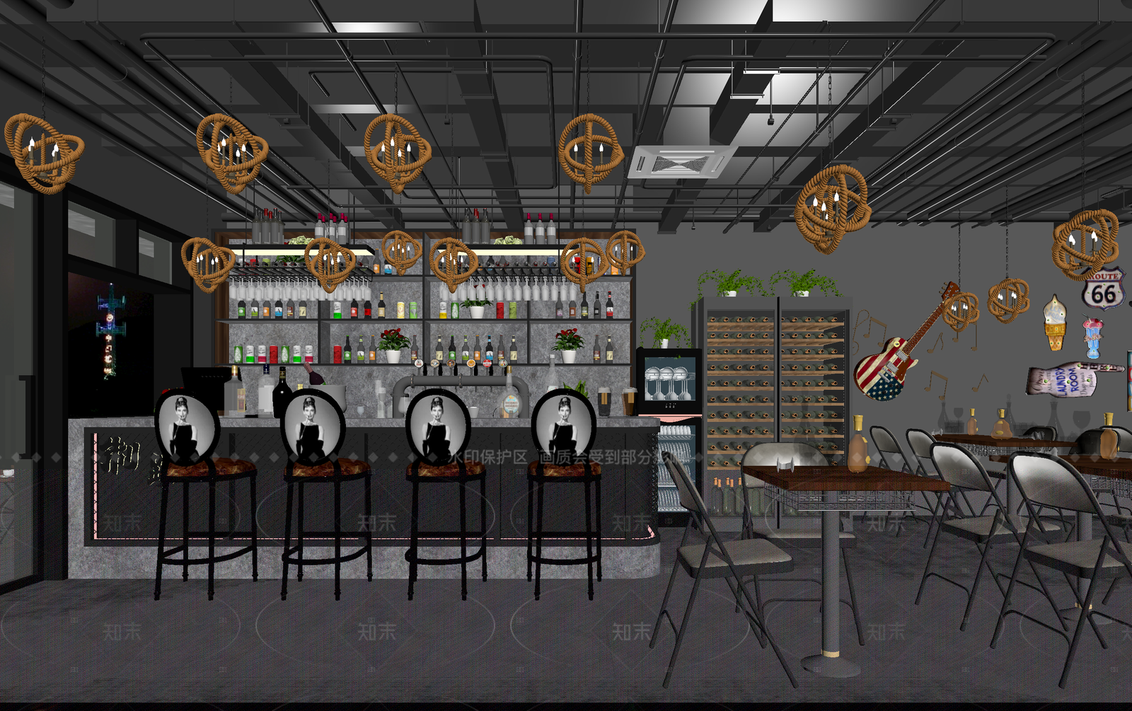 工业酒吧3D模型下载【ID:1214956864】