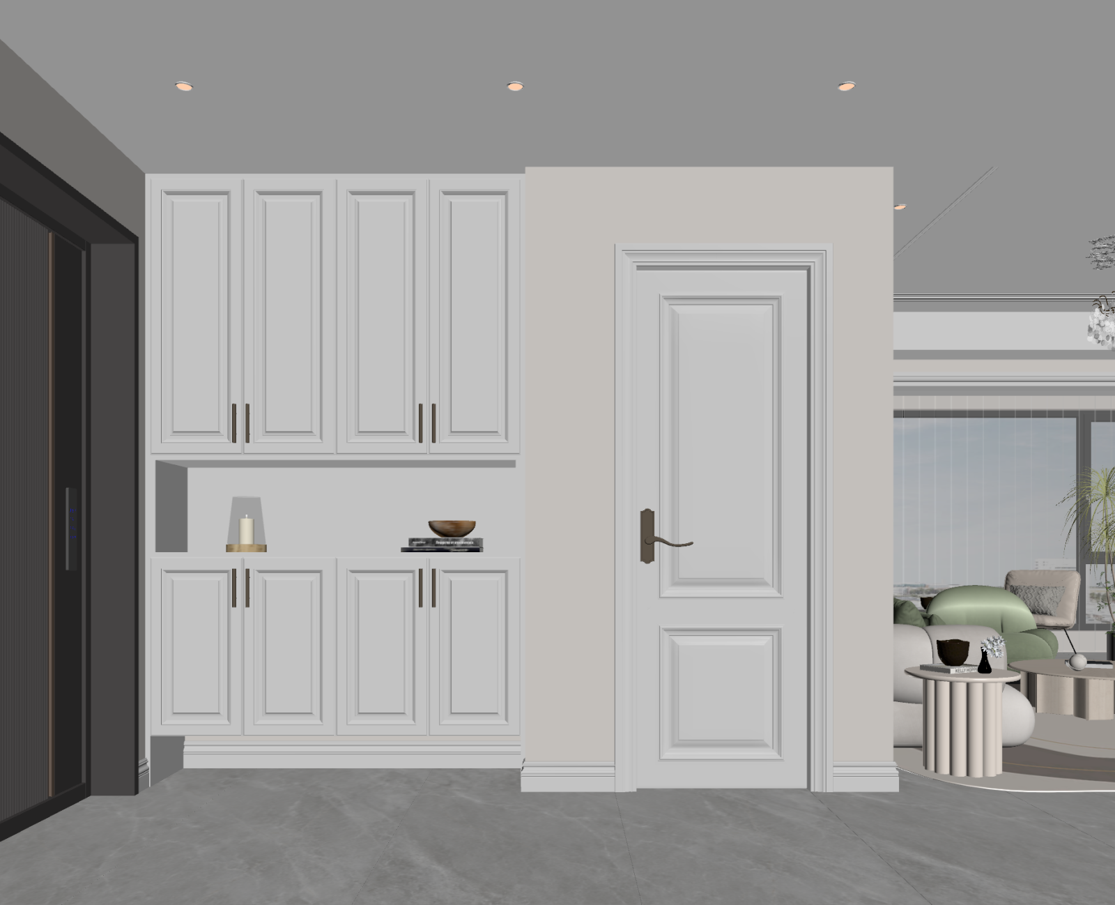 简欧玄关3D模型下载【ID:1221490164】